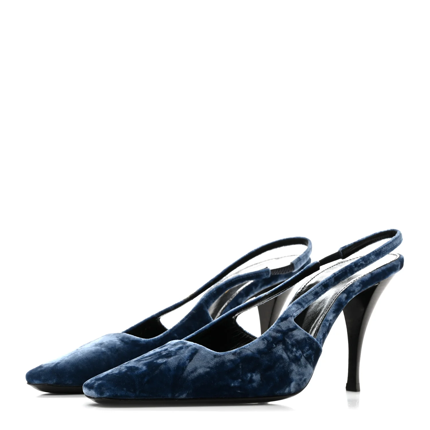 Velvet Tom 90 Dream Slingback Pumps 37.5 Denim - Image 4