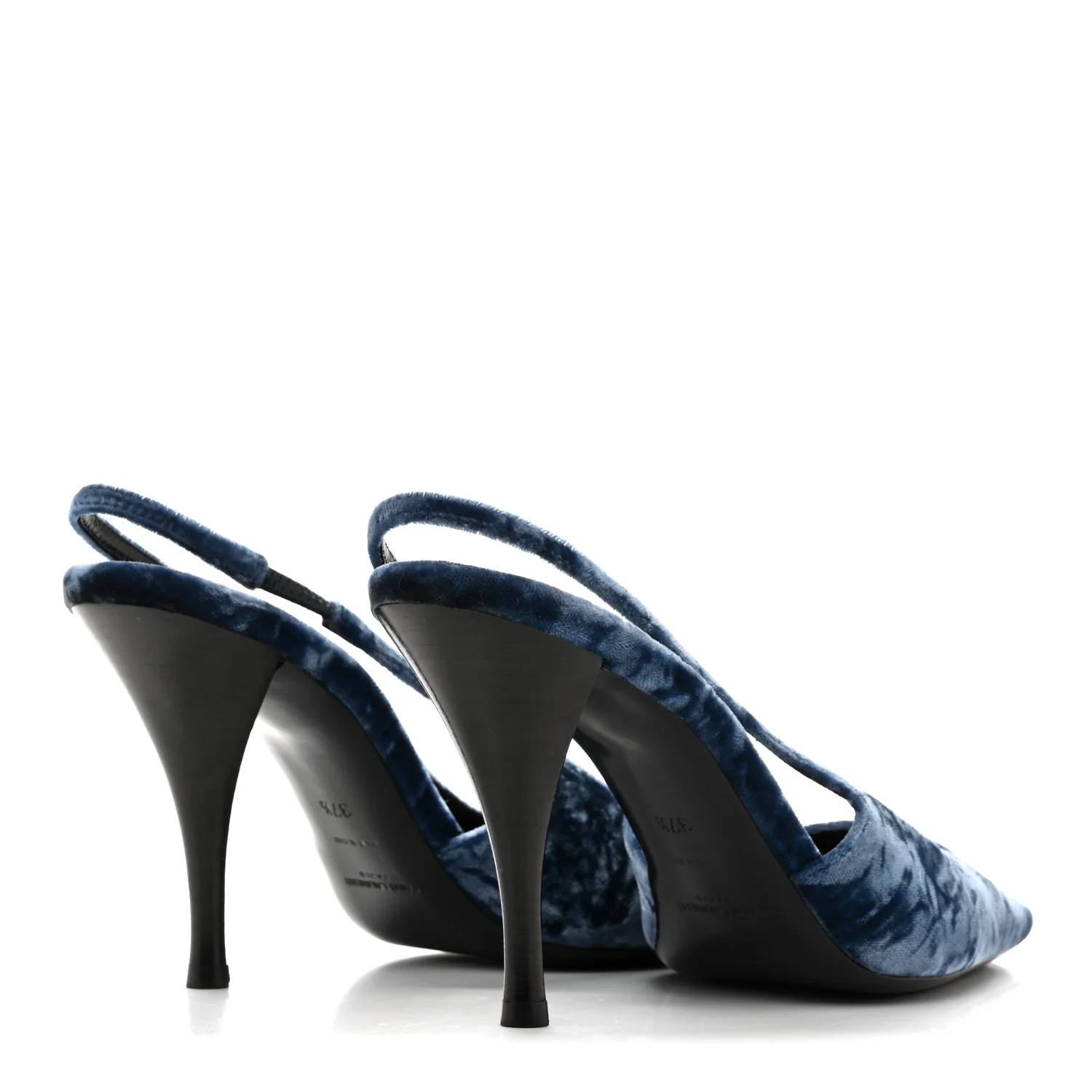 Velvet Tom 90 Dream Slingback Pumps 37.5 Denim - Image 5