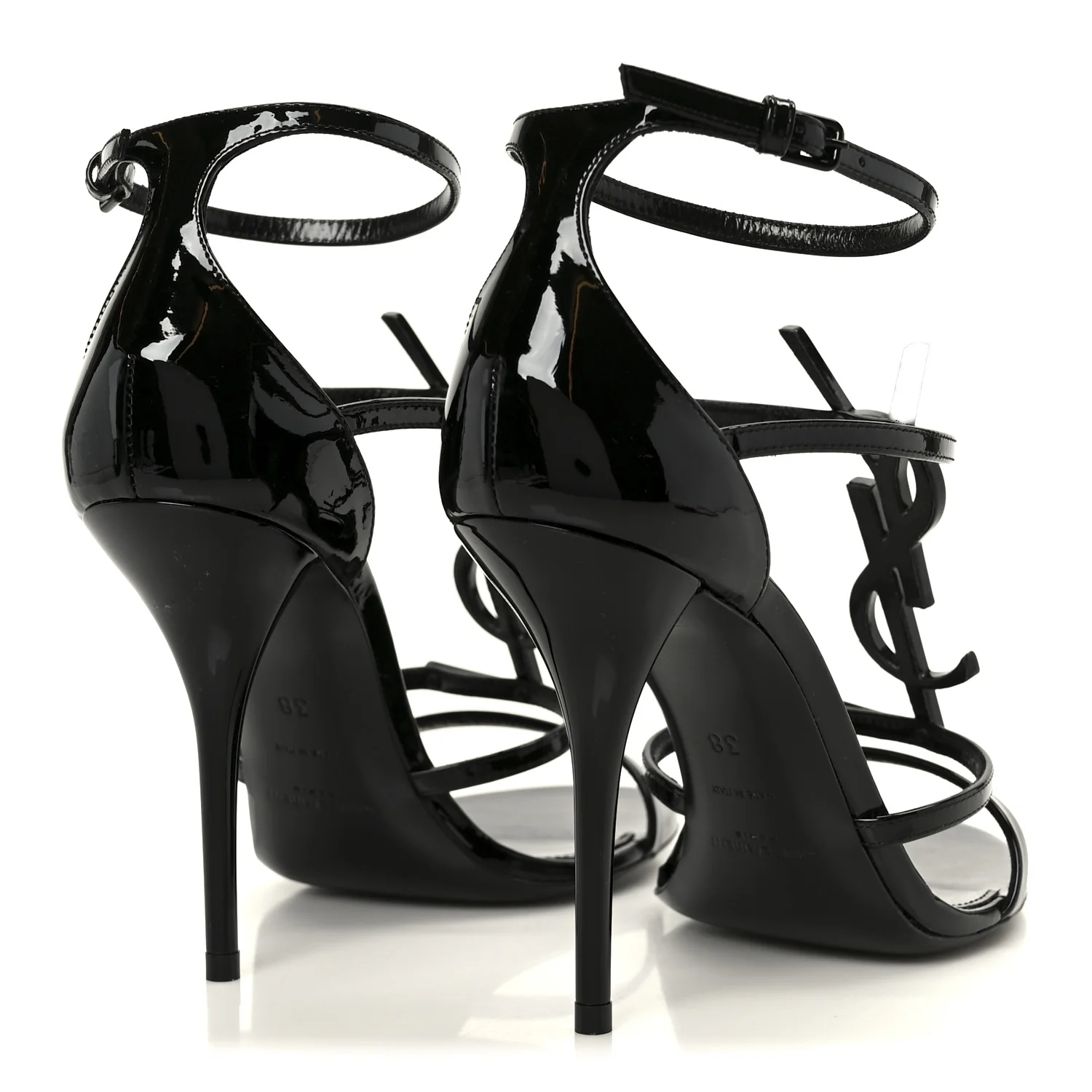 Vernice Chiffon Cassandra 100 Ankle Strap Sandals 38 Black - Image 5