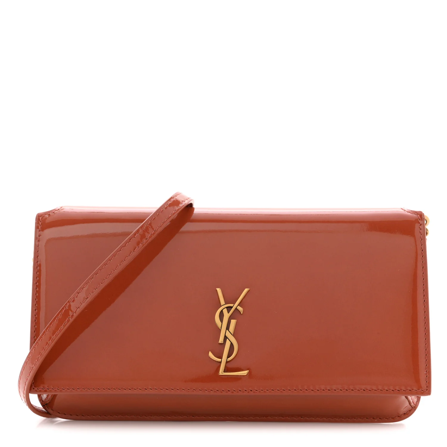 Vernice Diamond Calfskin Monogram Phone Holder Crossbody Mild Rose