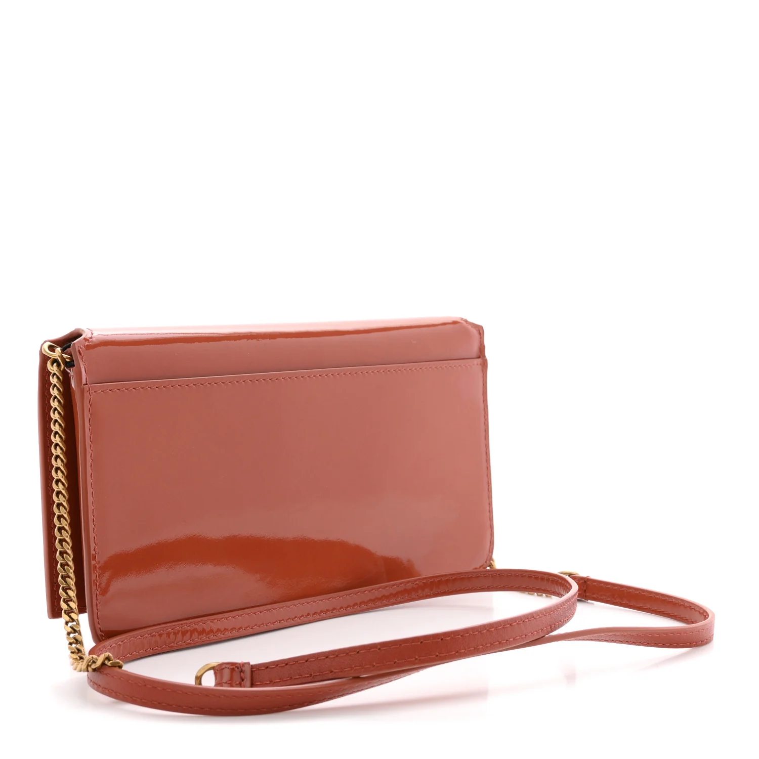 Vernice Diamond Calfskin Monogram Phone Holder Crossbody Mild Rose - Image 3
