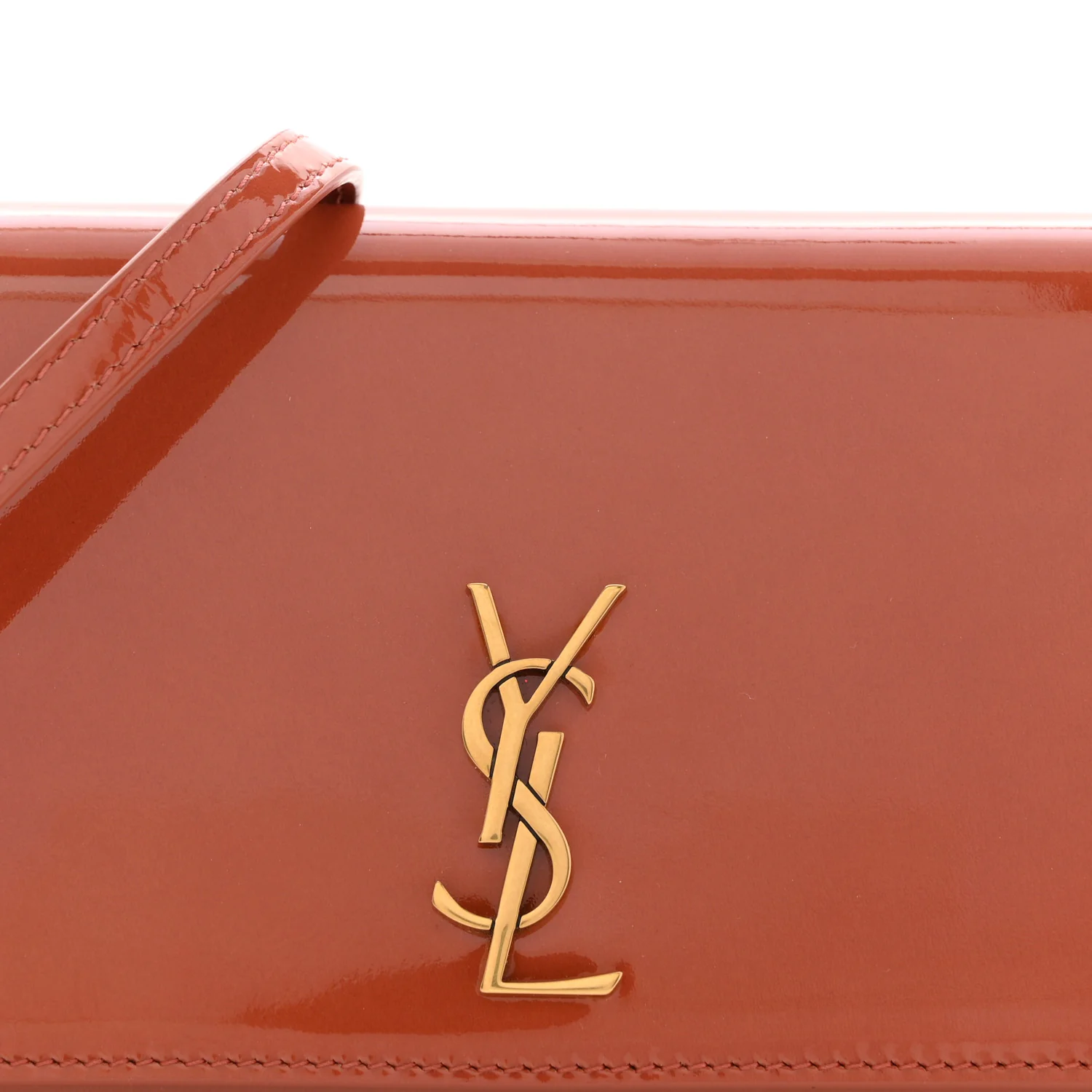 Vernice Diamond Calfskin Monogram Phone Holder Crossbody Mild Rose - Image 8