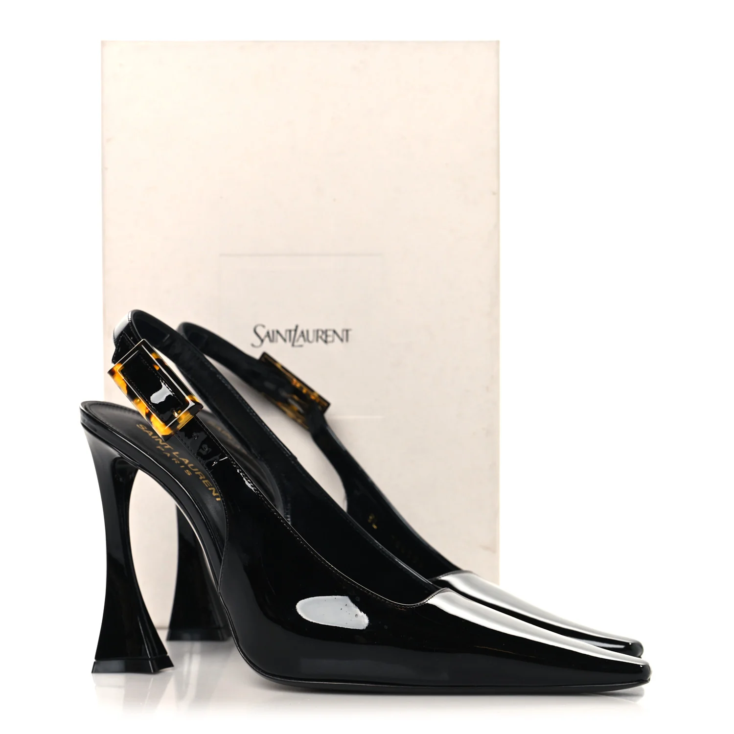 Vernice Gloss Dune 110 Slingback Pumps 40 Black - Image 11