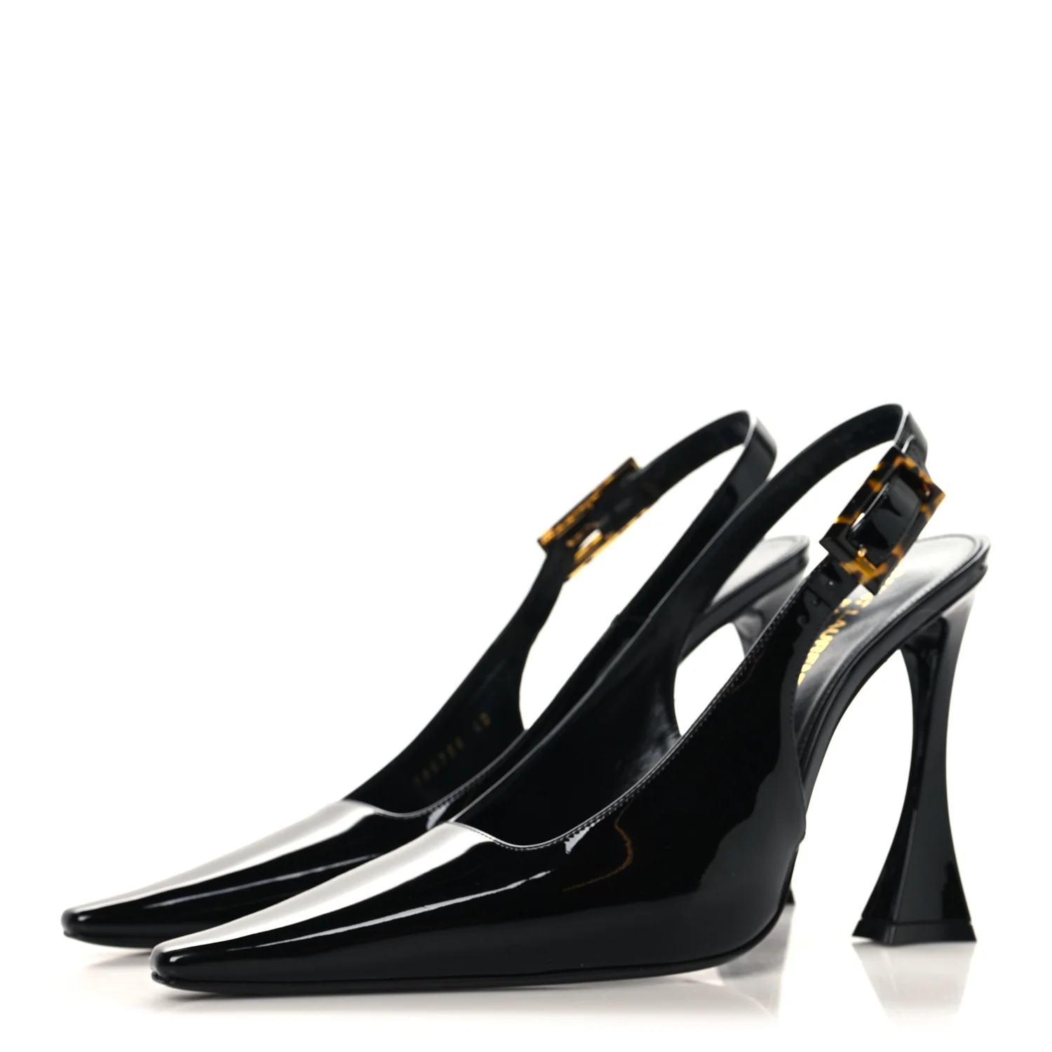 Vernice Gloss Dune 110 Slingback Pumps 40 Black - Image 4