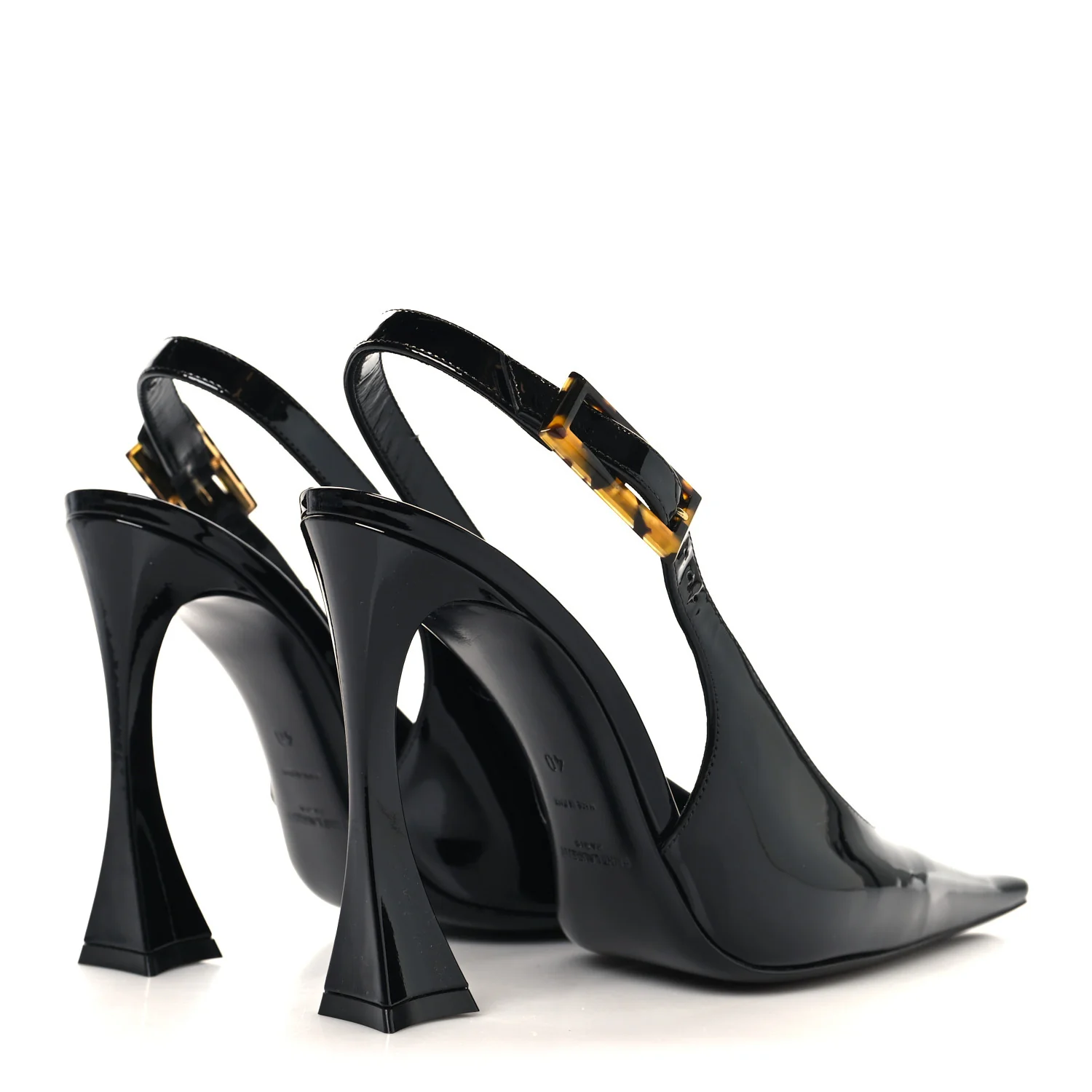Vernice Gloss Dune 110 Slingback Pumps 40 Black - Image 5