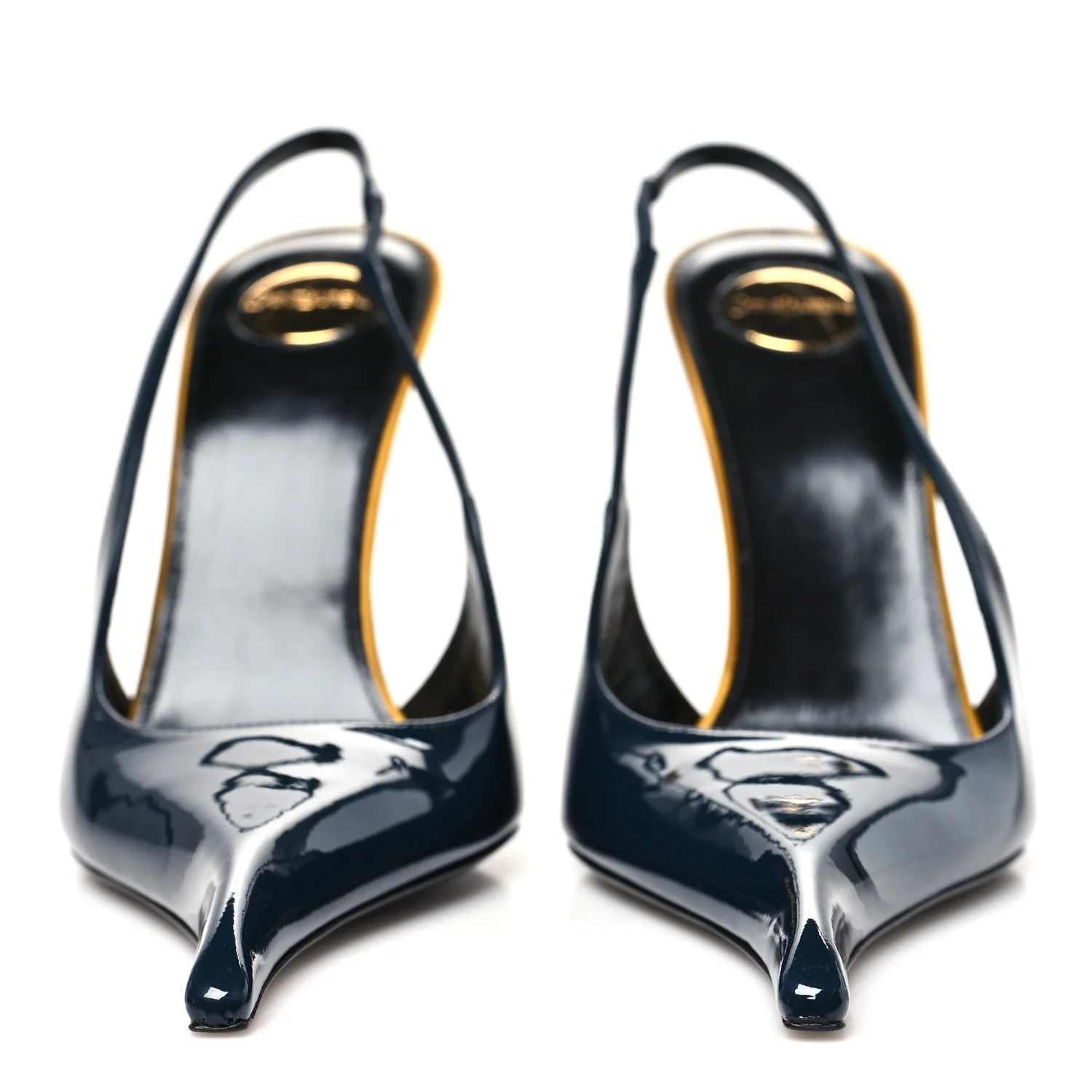 Vernice Seta Slingback Pumps 38 Overnight 38 Blue - Image 3