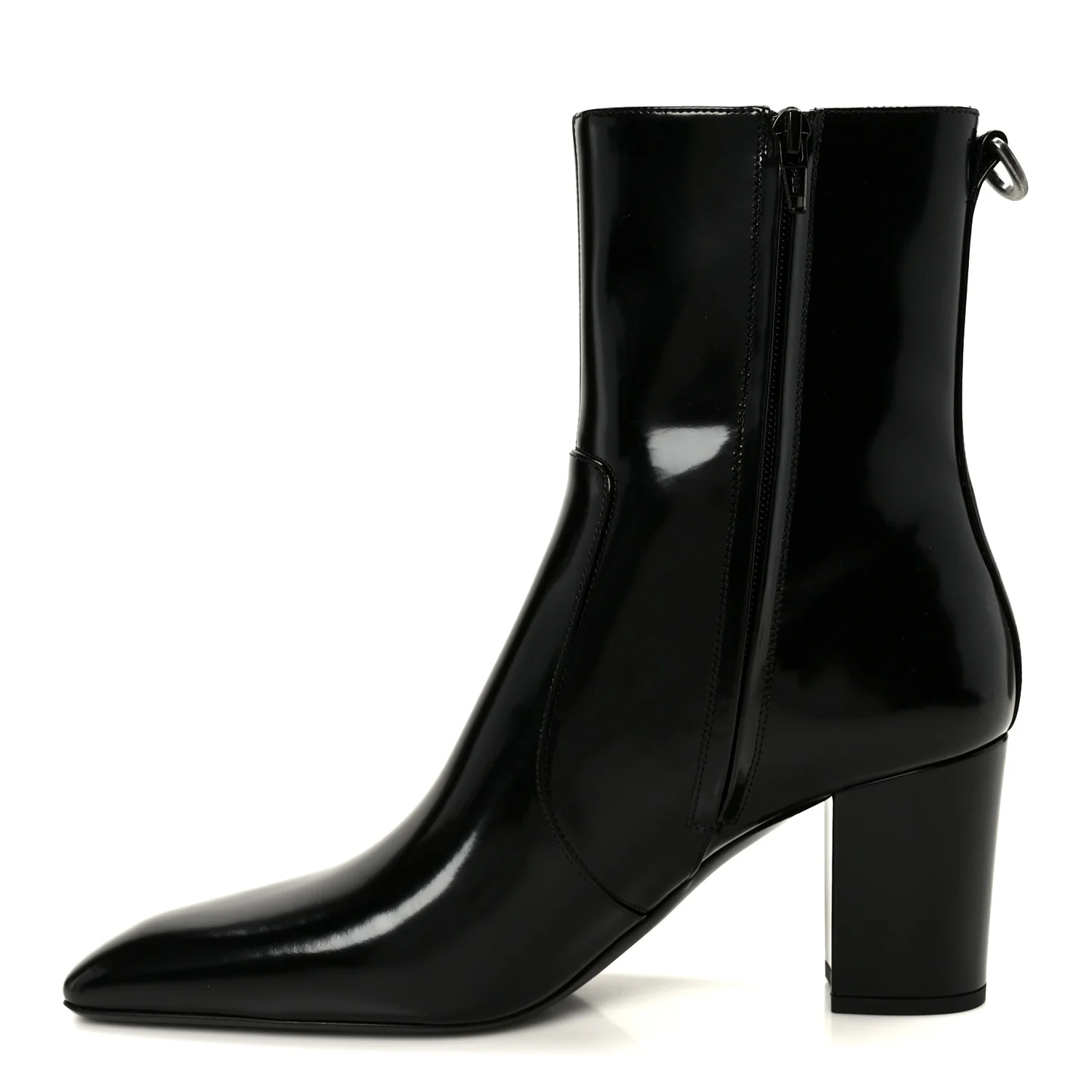 Vitello Marilyn Betty 70 Ankle Zip Boots 40 Black