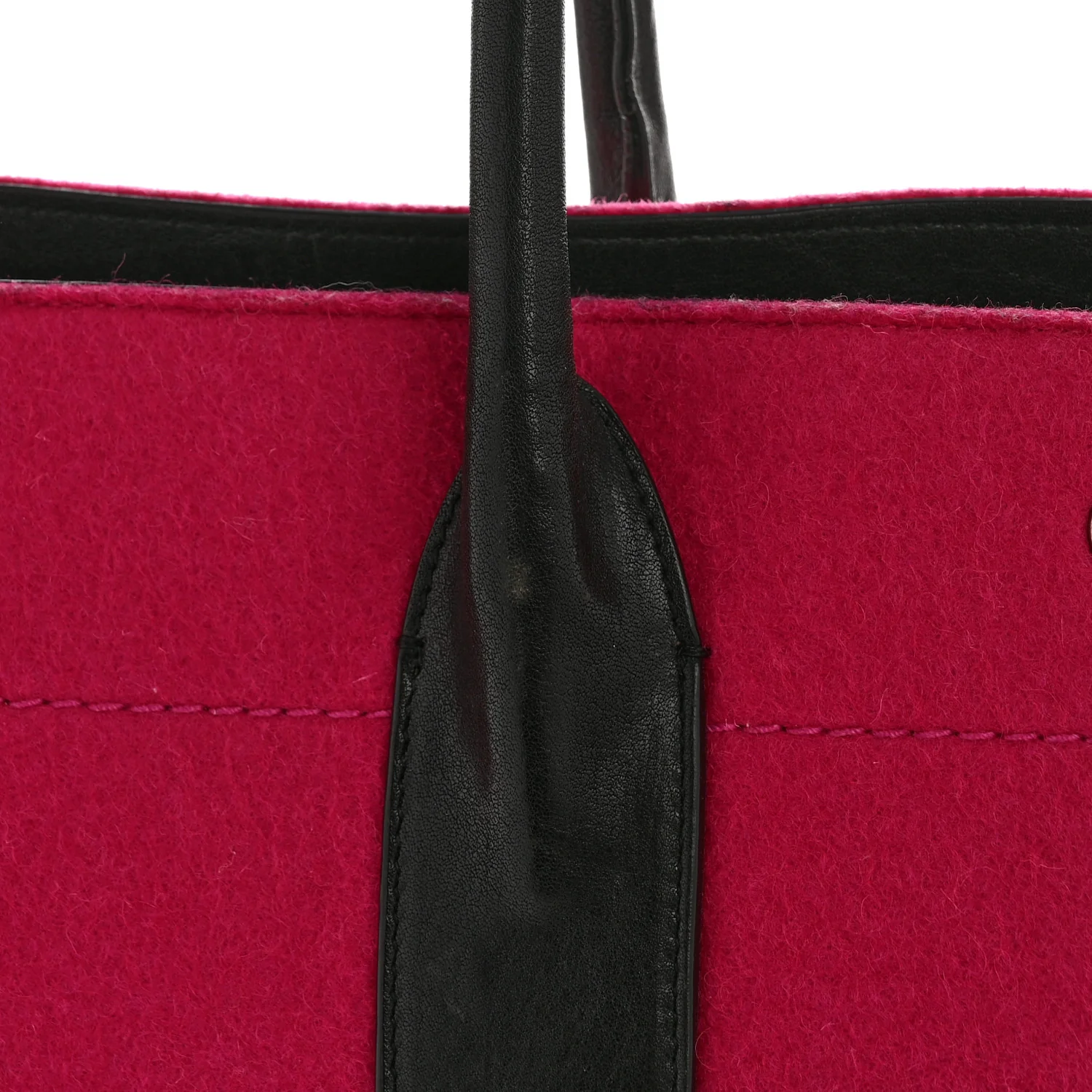 Wool Rive Gauche Tote Fuchsia - Image 13