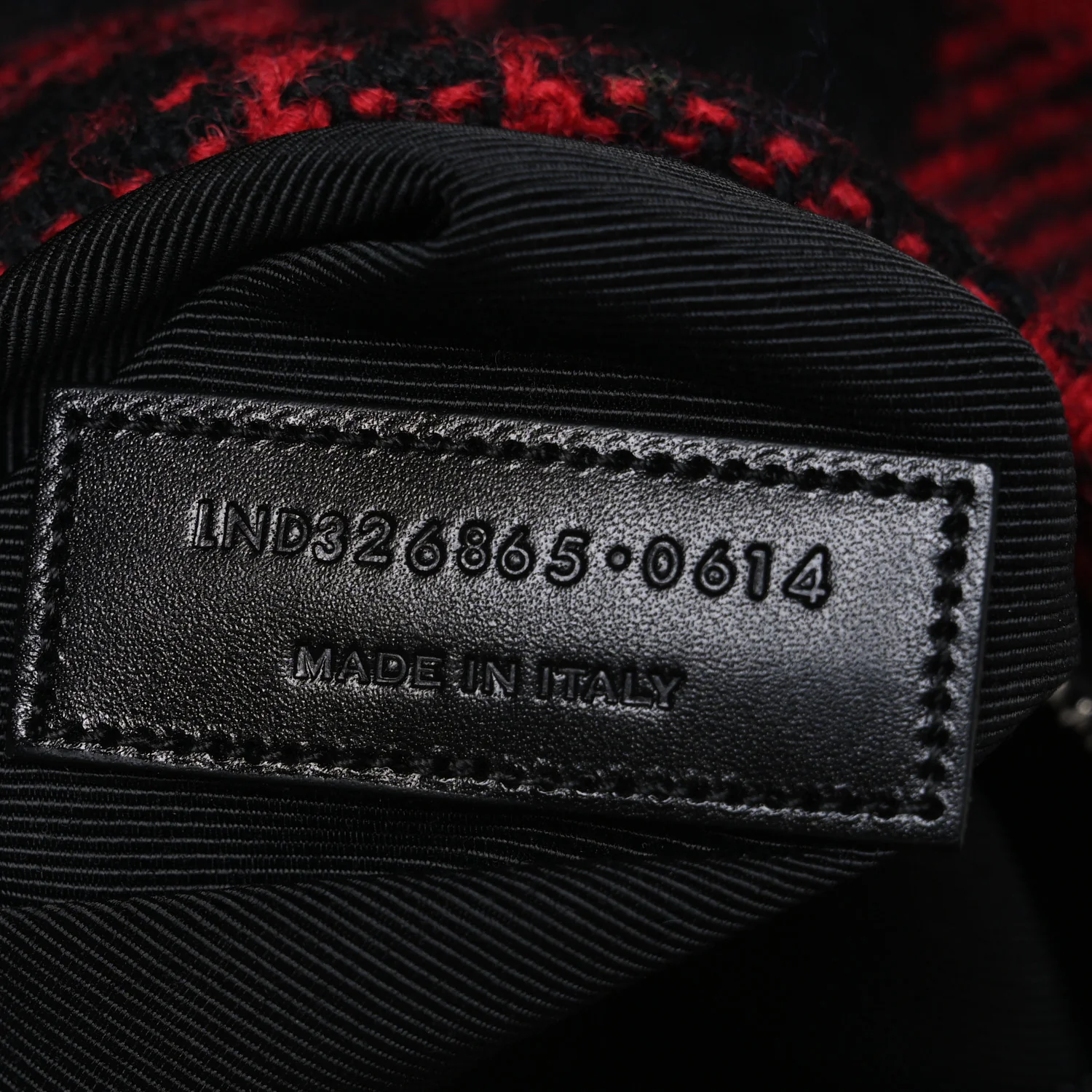 Wool Tartan City Backpack Red Black - Image 7