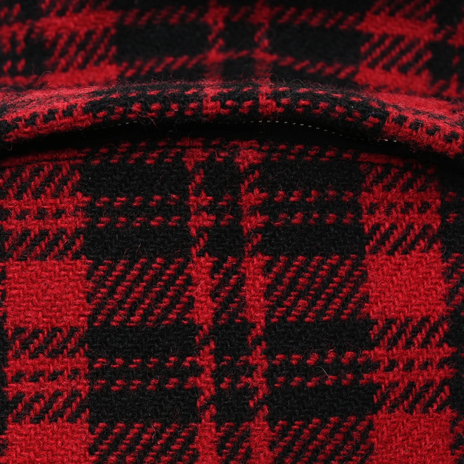 Wool Tartan City Backpack Red Black - Image 8