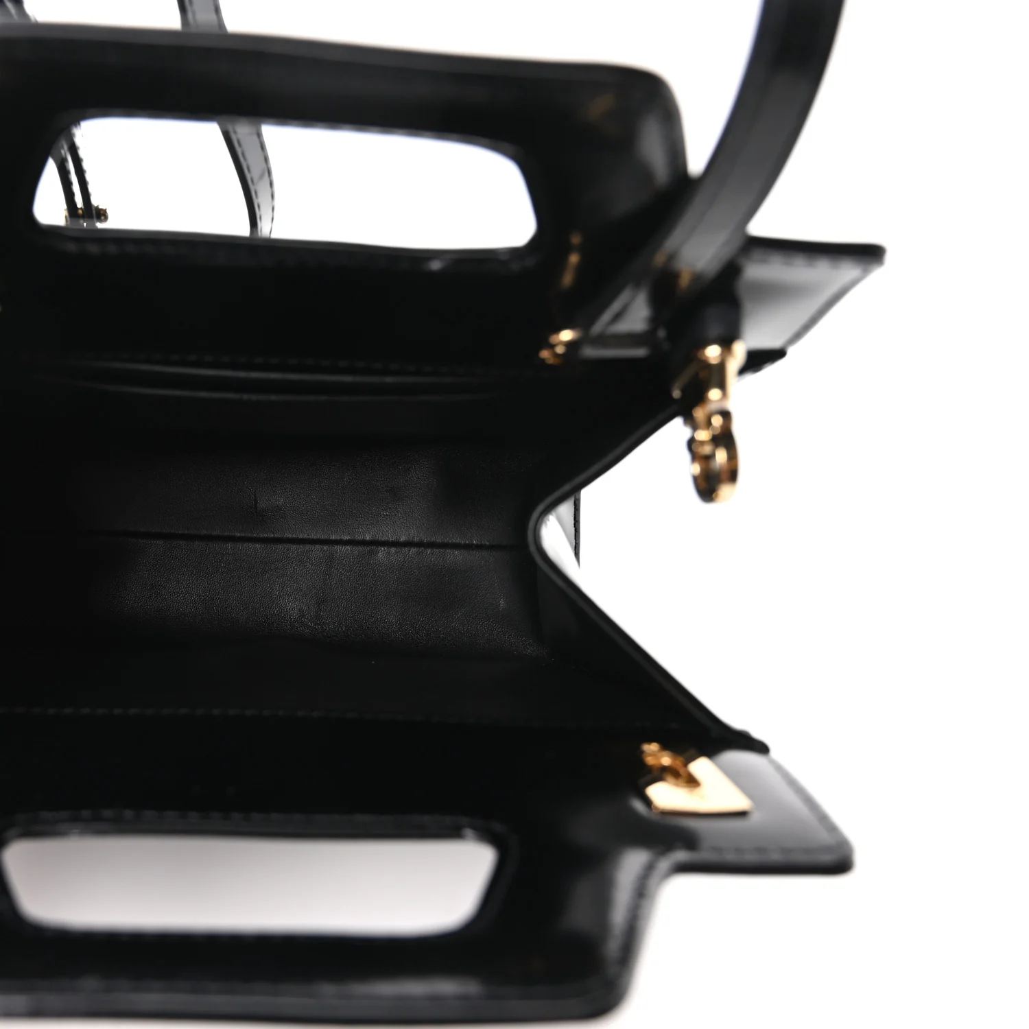 Brushed Calfskin Mini Wanda Top Handle Bag Black - Image 9