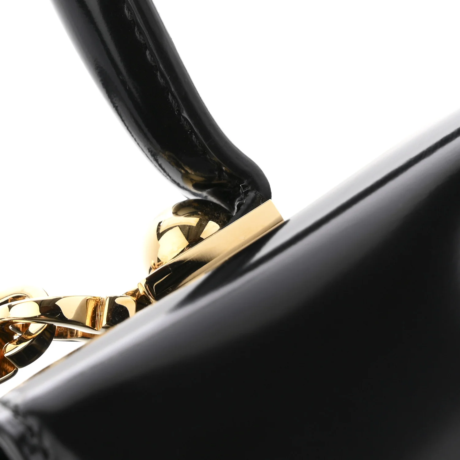 Brushed Off Calfskin Mini Iconic Top Handle Bag Black - Image 12