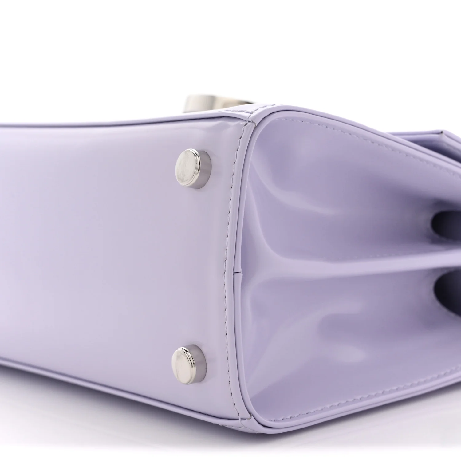 Brushed Off Calfskin Mini Iconic Top Handle Bag New Lavender - Image 10