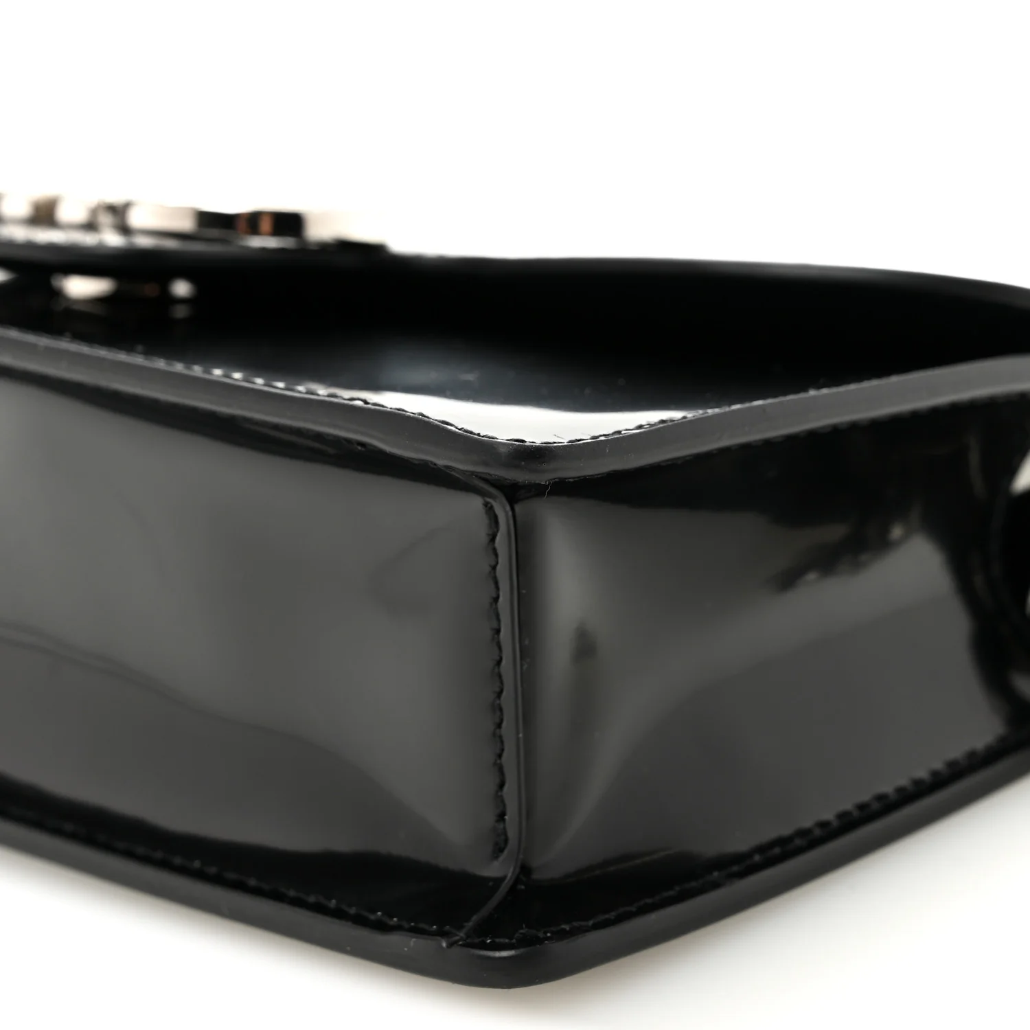 Calfskin Crystal Double Gancini Mini Bag Black - Image 9