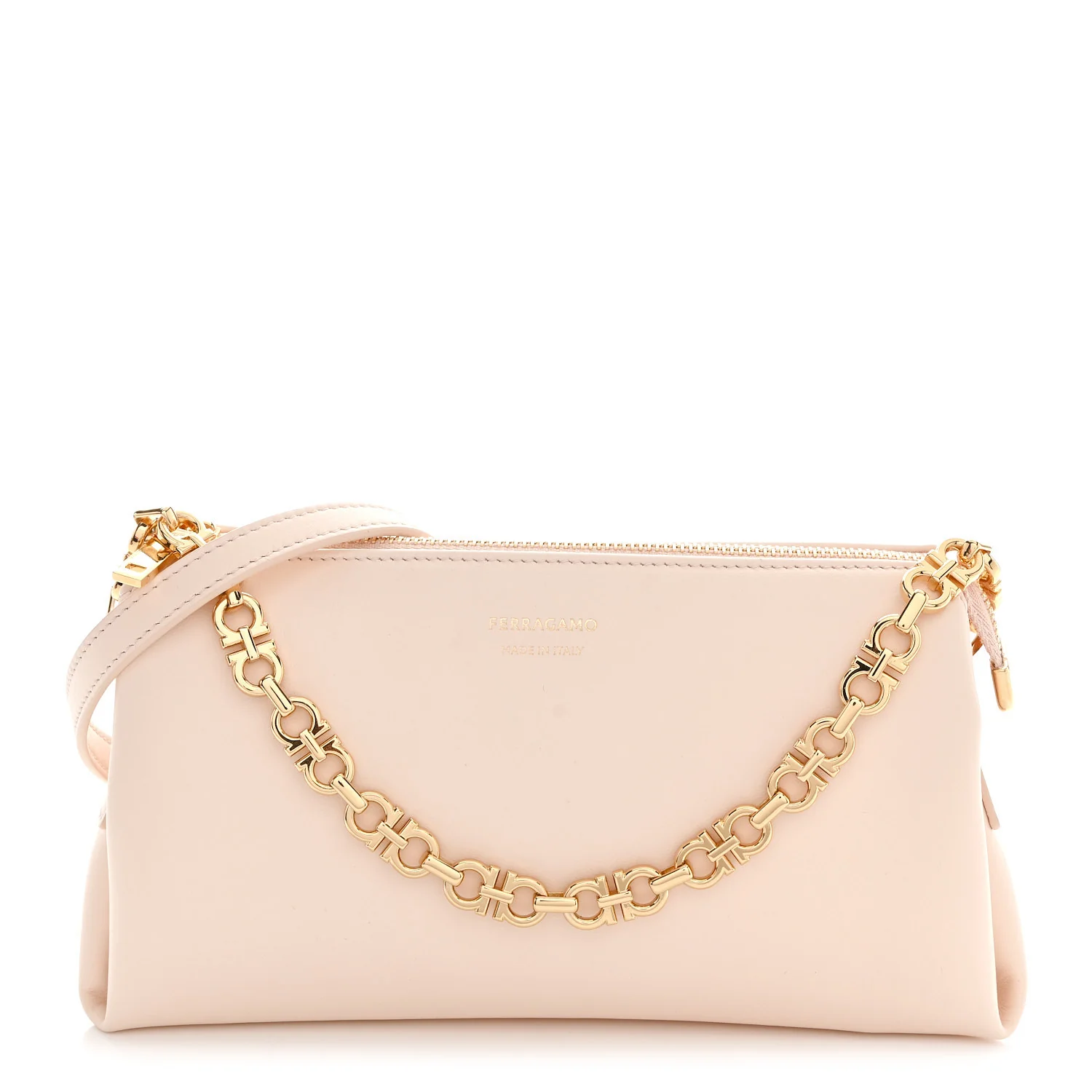 Calfskin Gancini Chain Mini Bag Ballet Pink