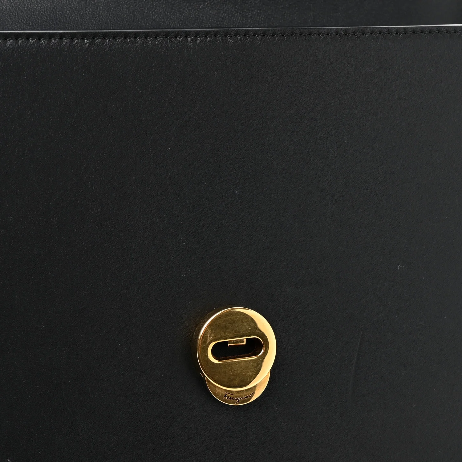 Calfskin Gancini Shoulder Bag Black - Image 11