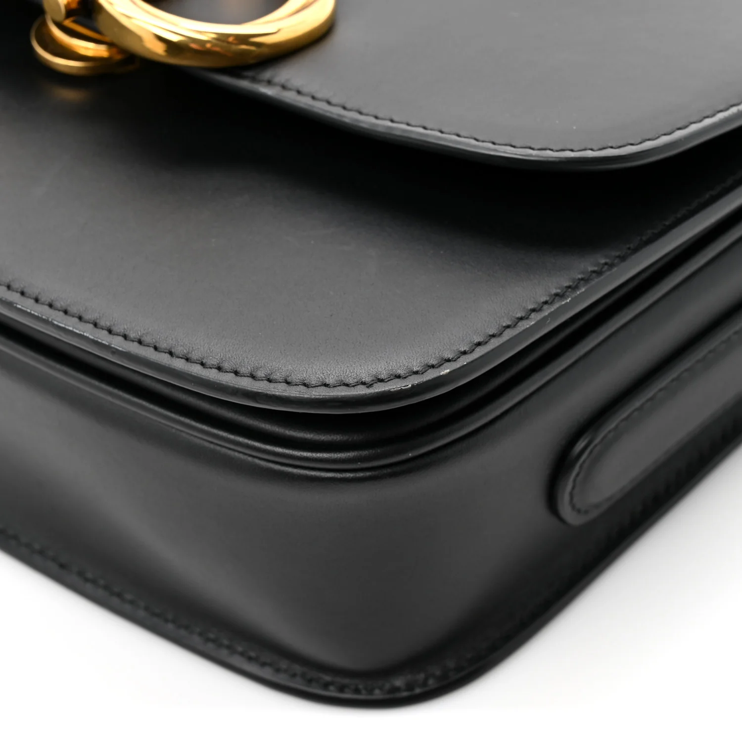 Calfskin Gancini Shoulder Bag Black - Image 15
