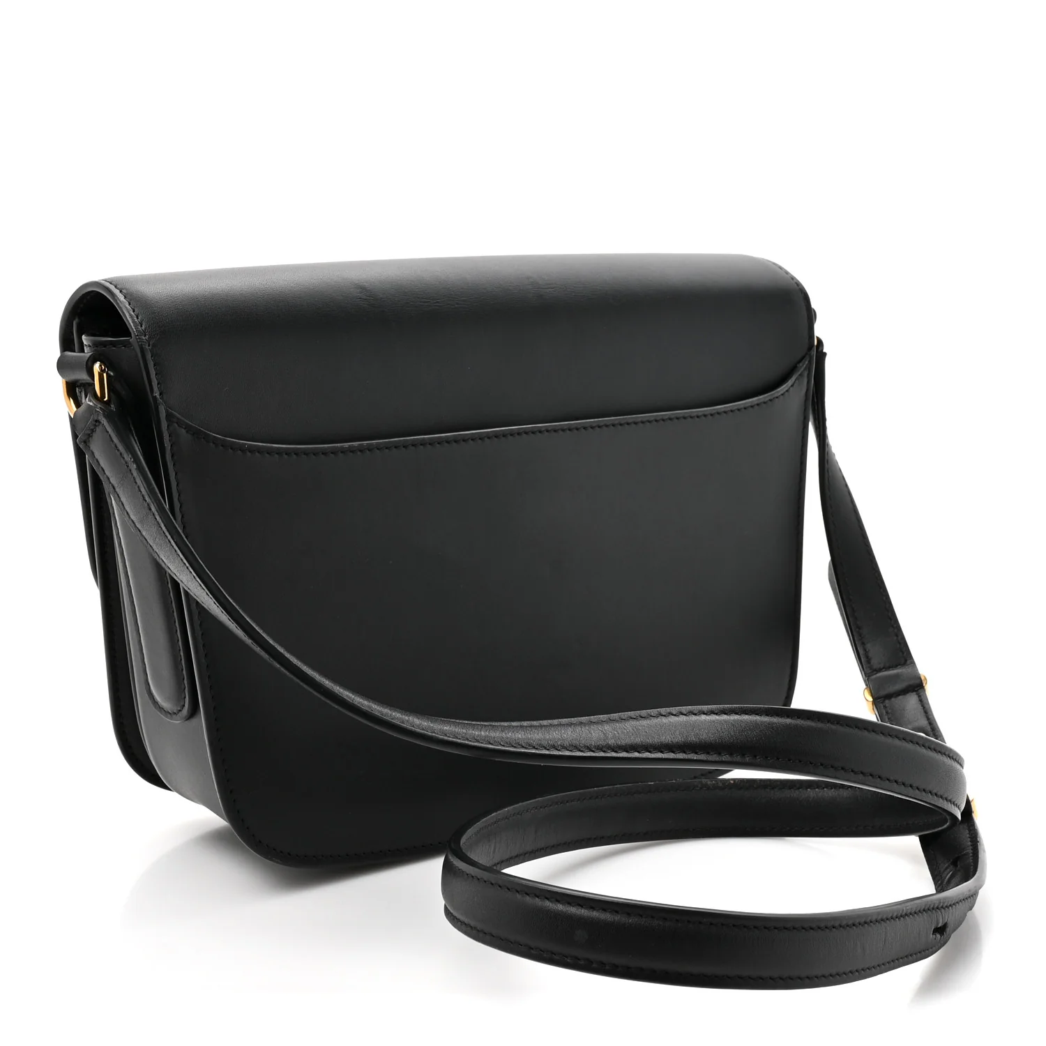 Calfskin Gancini Shoulder Bag Black - Image 3