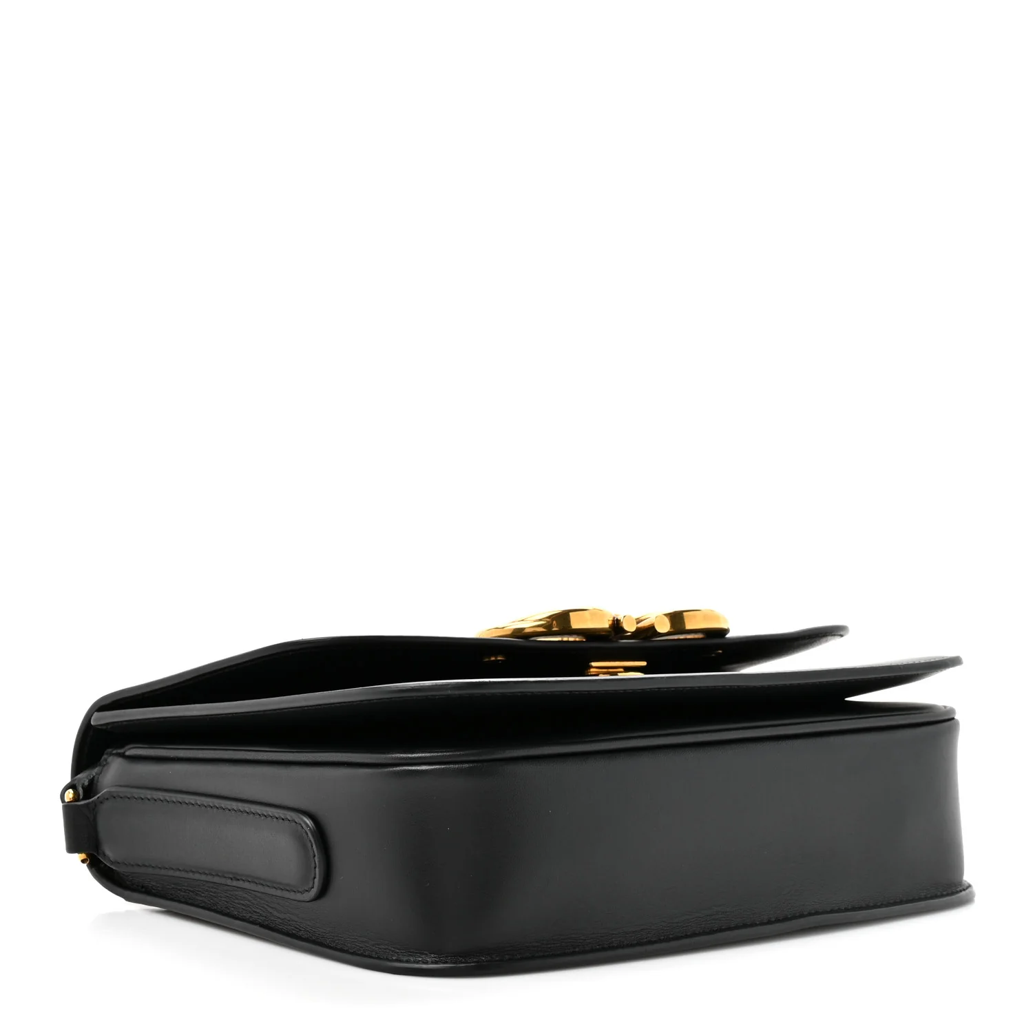 Calfskin Gancini Shoulder Bag Black - Image 4