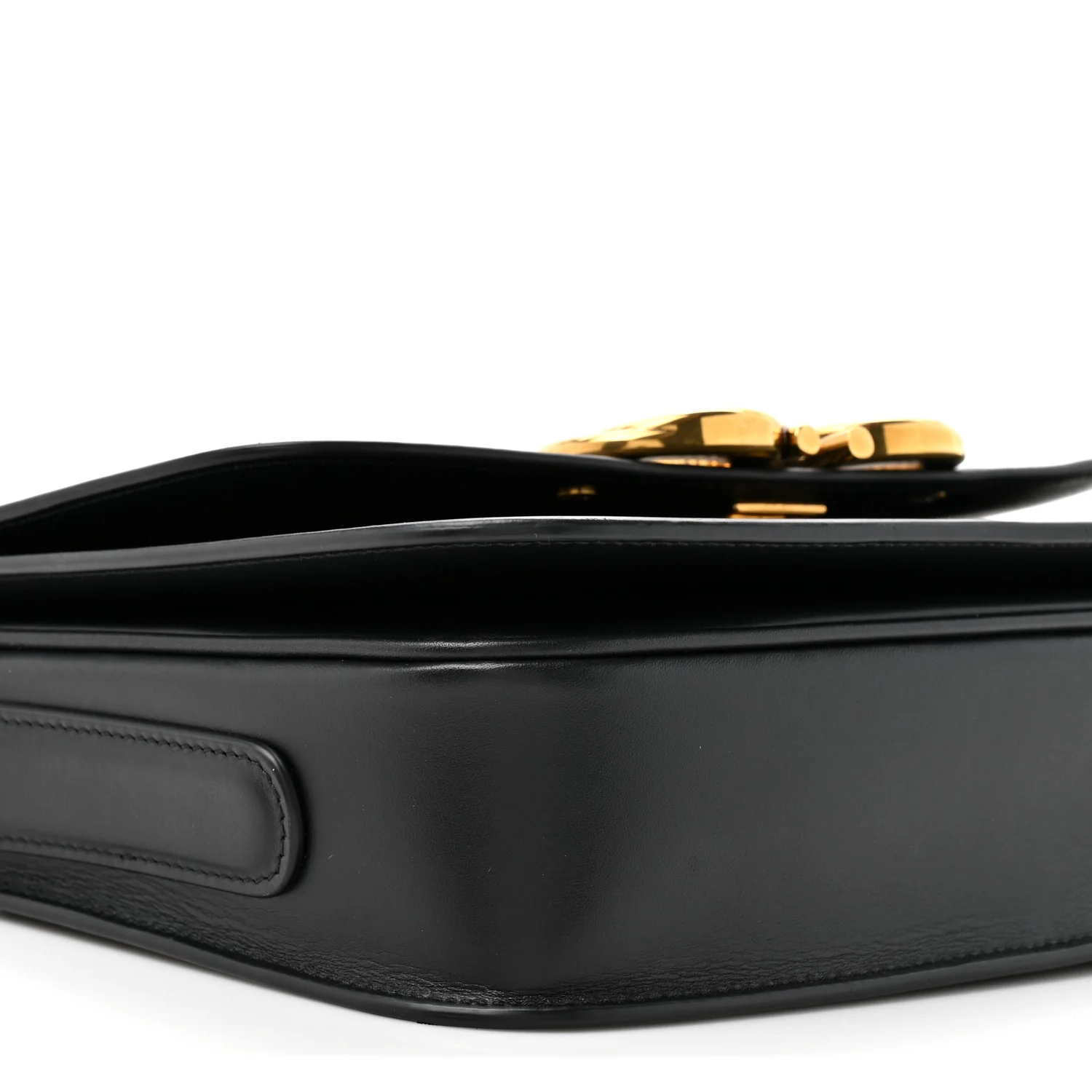 Calfskin Gancini Shoulder Bag Black - Image 9