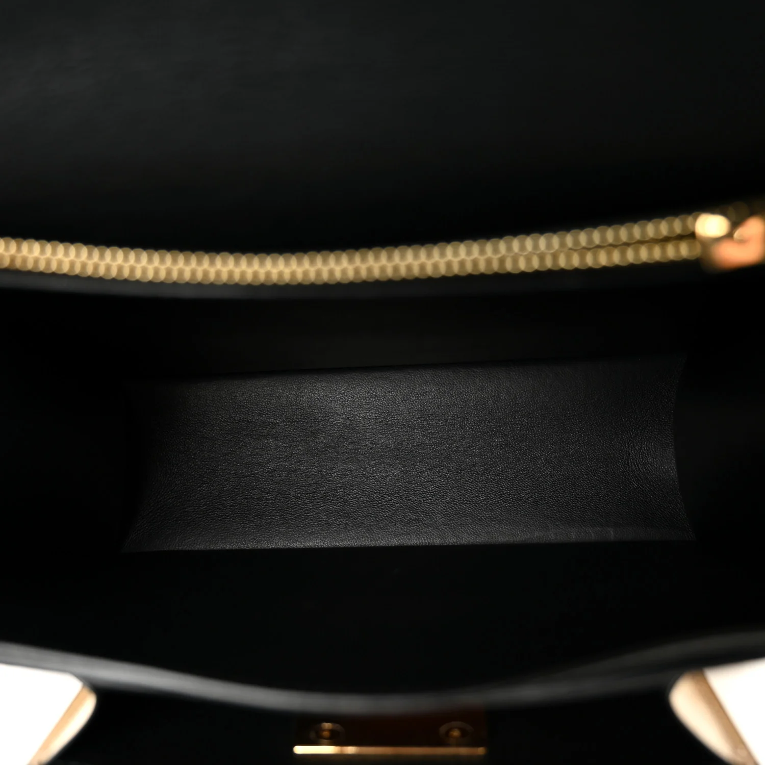 Calfskin Gancio Lock Marisol Top Handle Satchel Ecorce Black - Image 5