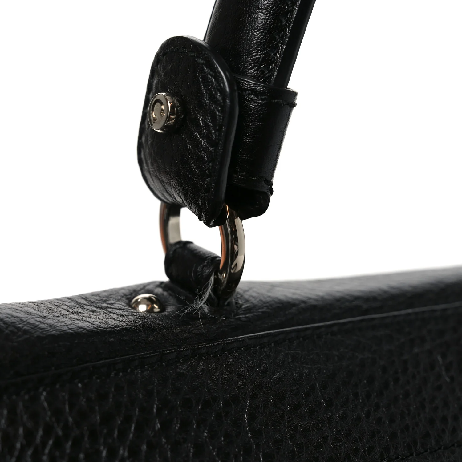 Calfskin Large Sofia Shoulder Bag Black - Image 10