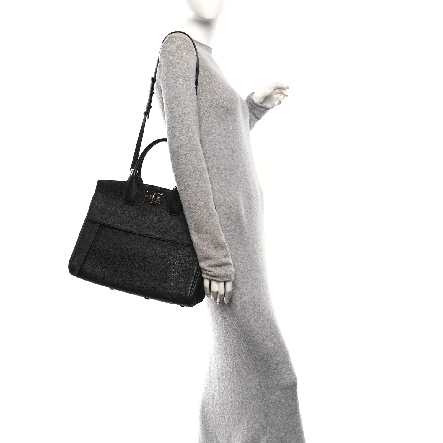 Calfskin Large Studio Bag Black - Image 2