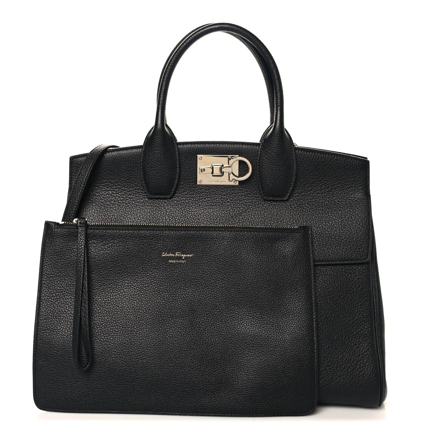 Calfskin Large Studio Bag Black - Image 3