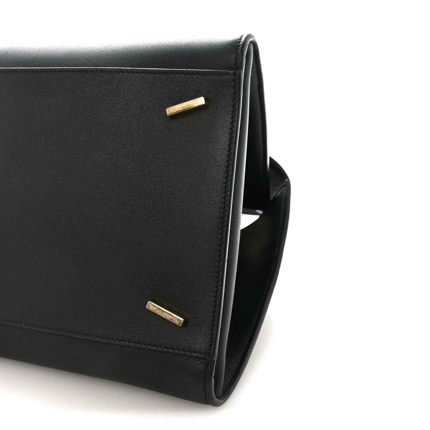 Calfskin Medium Hug Bag Black - Image 9