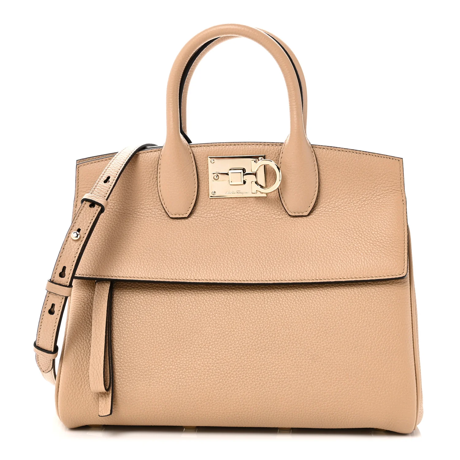 Calfskin Medium Studio Bag Cashew
