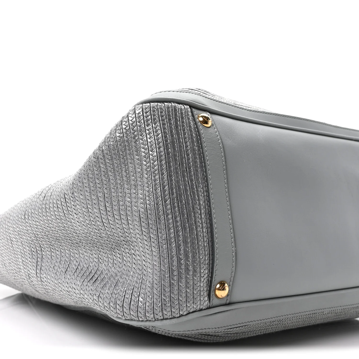Calfskin Raffia Betulla Tote Grey - Image 15