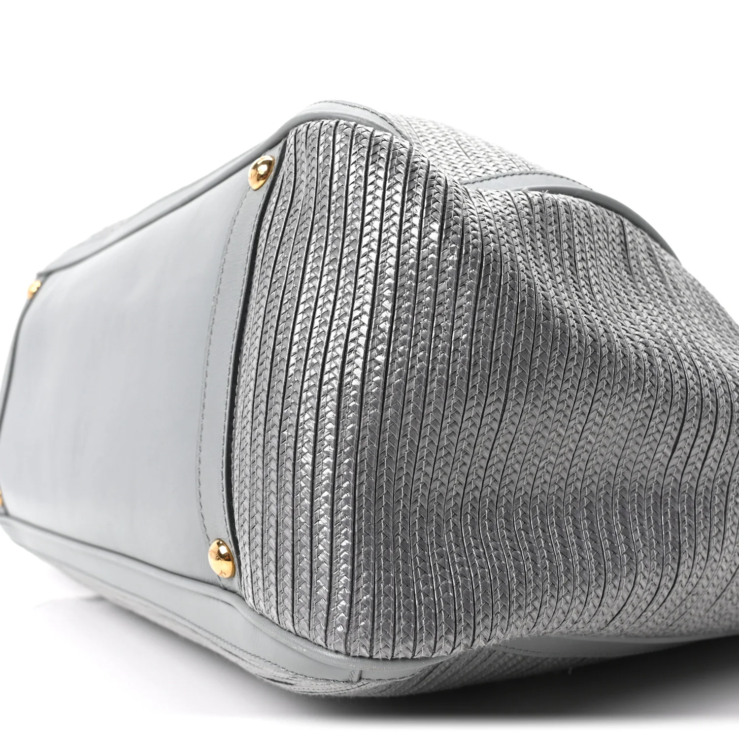 Calfskin Raffia Betulla Tote Grey - Image 16