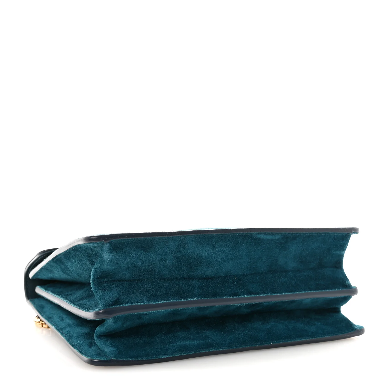 Calfskin Suede Thalia Flap Shoulder Bag Blue - Image 4