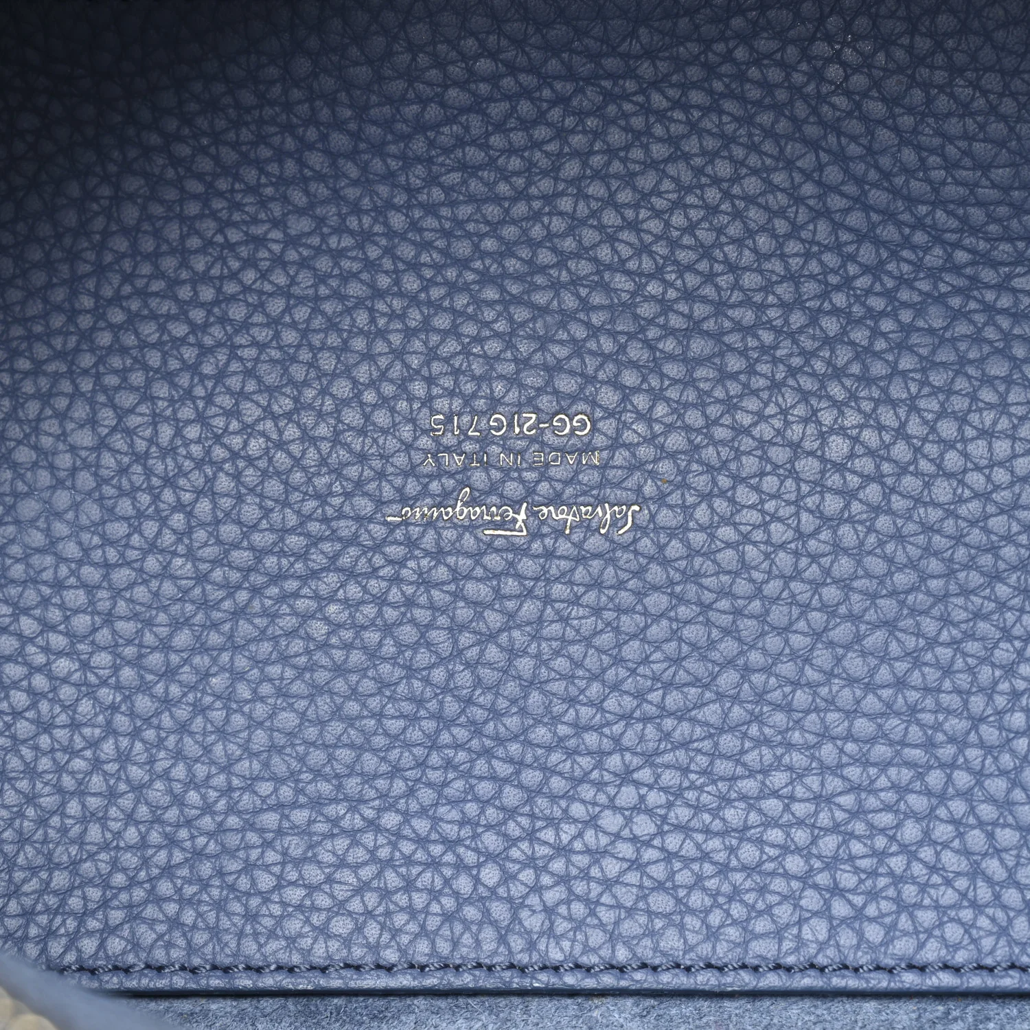 Calfskin Tote Blue - Image 6
