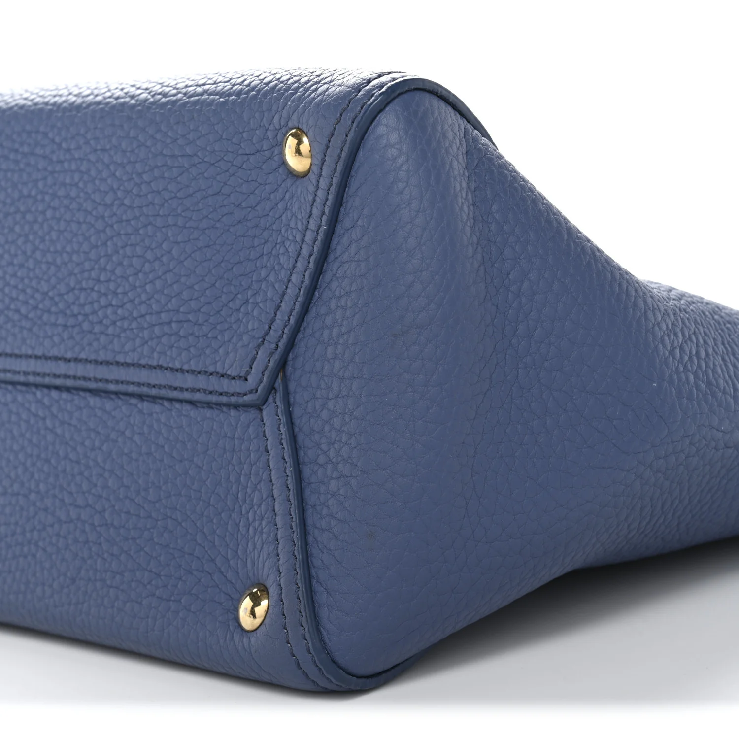 Calfskin Tote Blue - Image 9