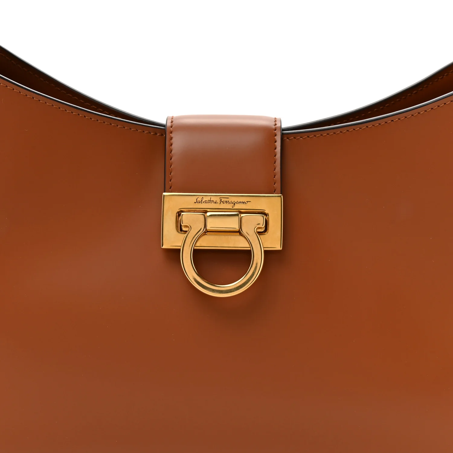 Calfskin Trifolio Shoulder Bag Siena Tan - Image 8