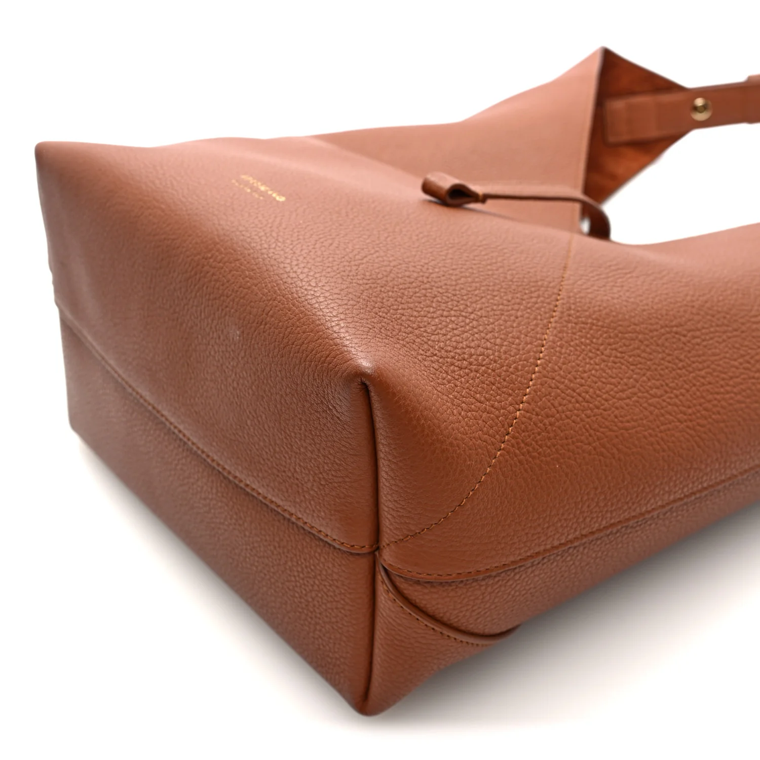 Grained Calfskin V Hobo Cognac - Image 10