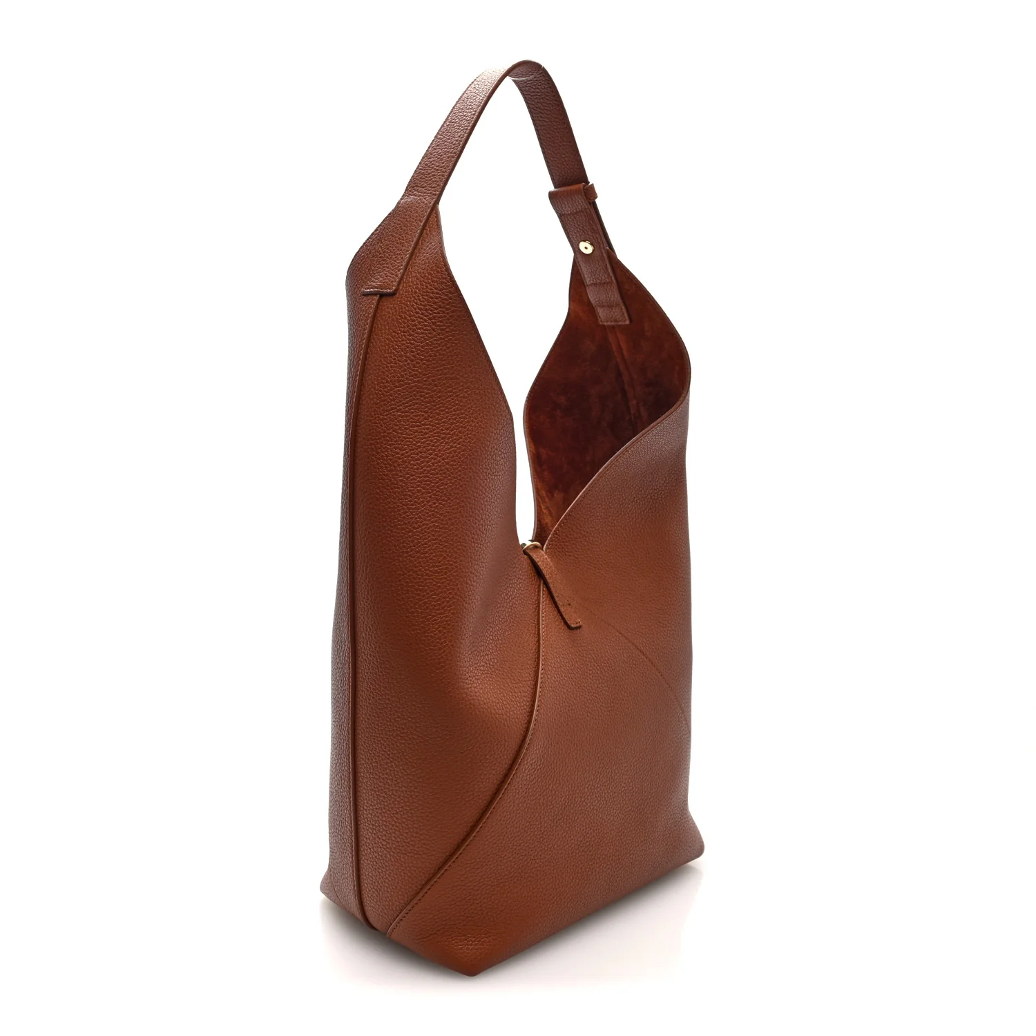 Grained Calfskin V Hobo Cognac - Image 4