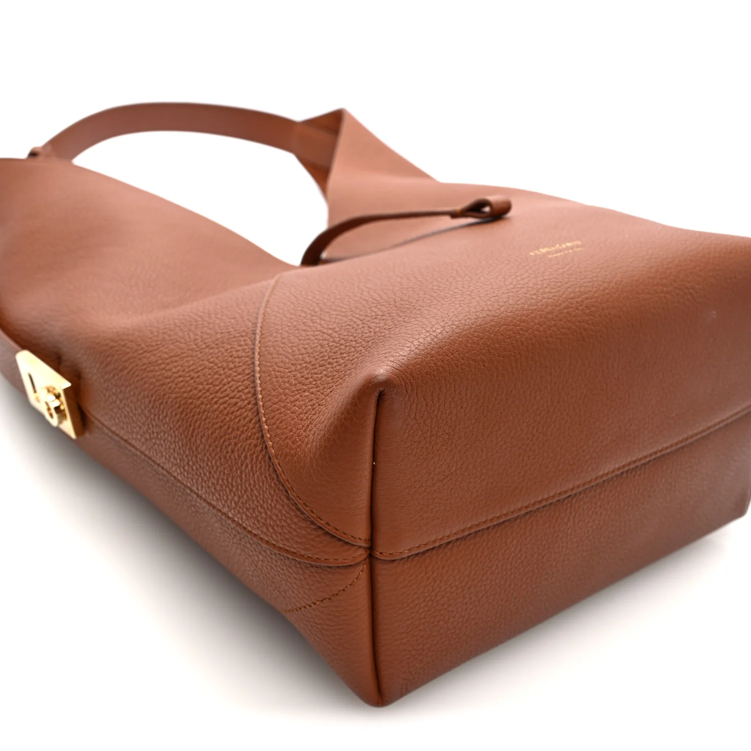 Grained Calfskin V Hobo Cognac - Image 9