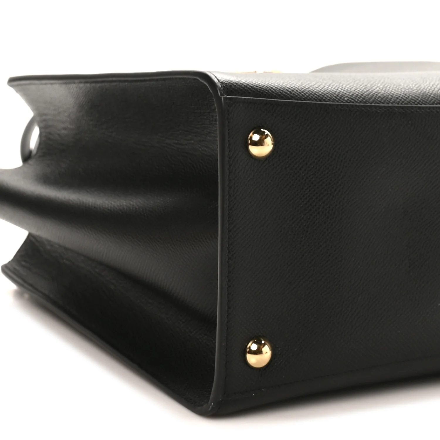 Grainy Calfskin Gemini Tote Black - Image 8