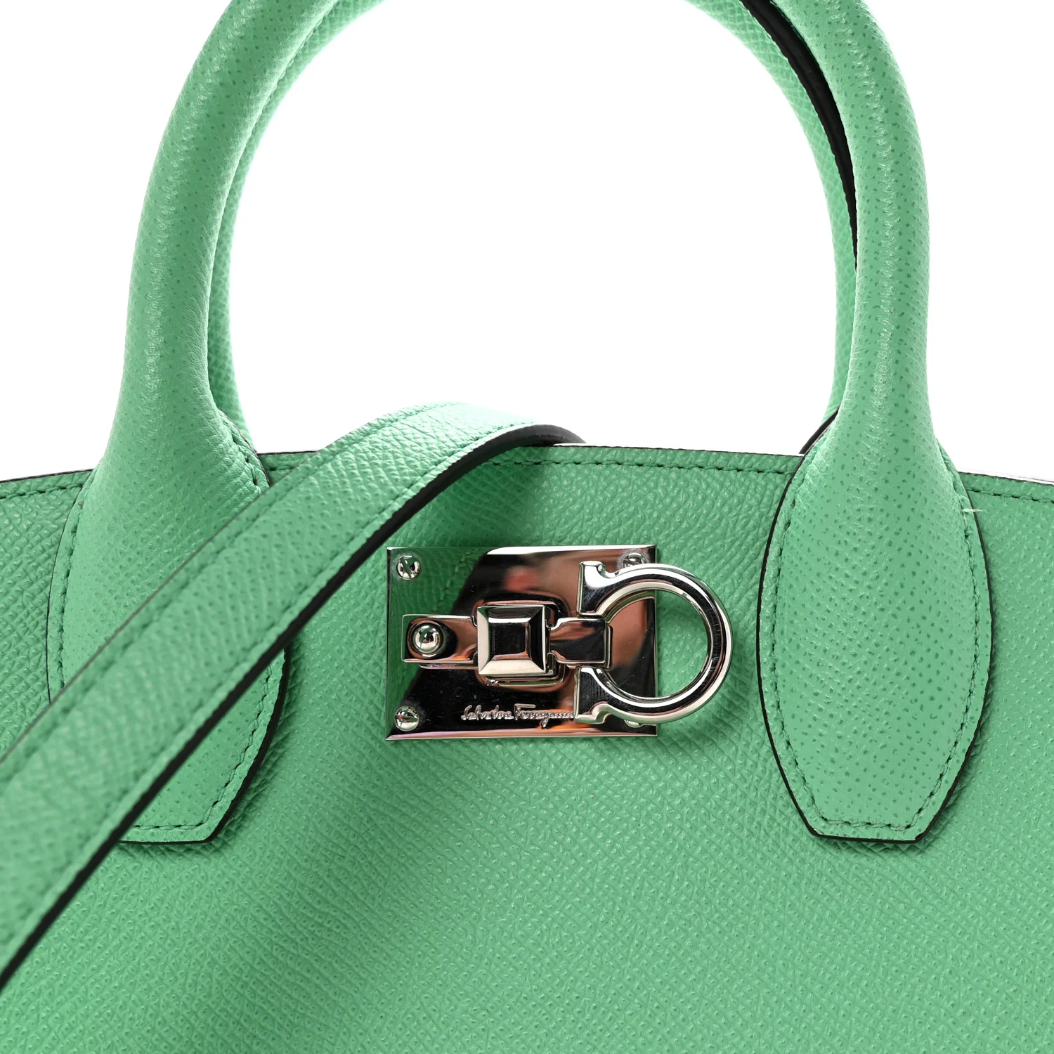 Hammered Calfskin Small The Studio Box Bag Fresh Mint - Image 7