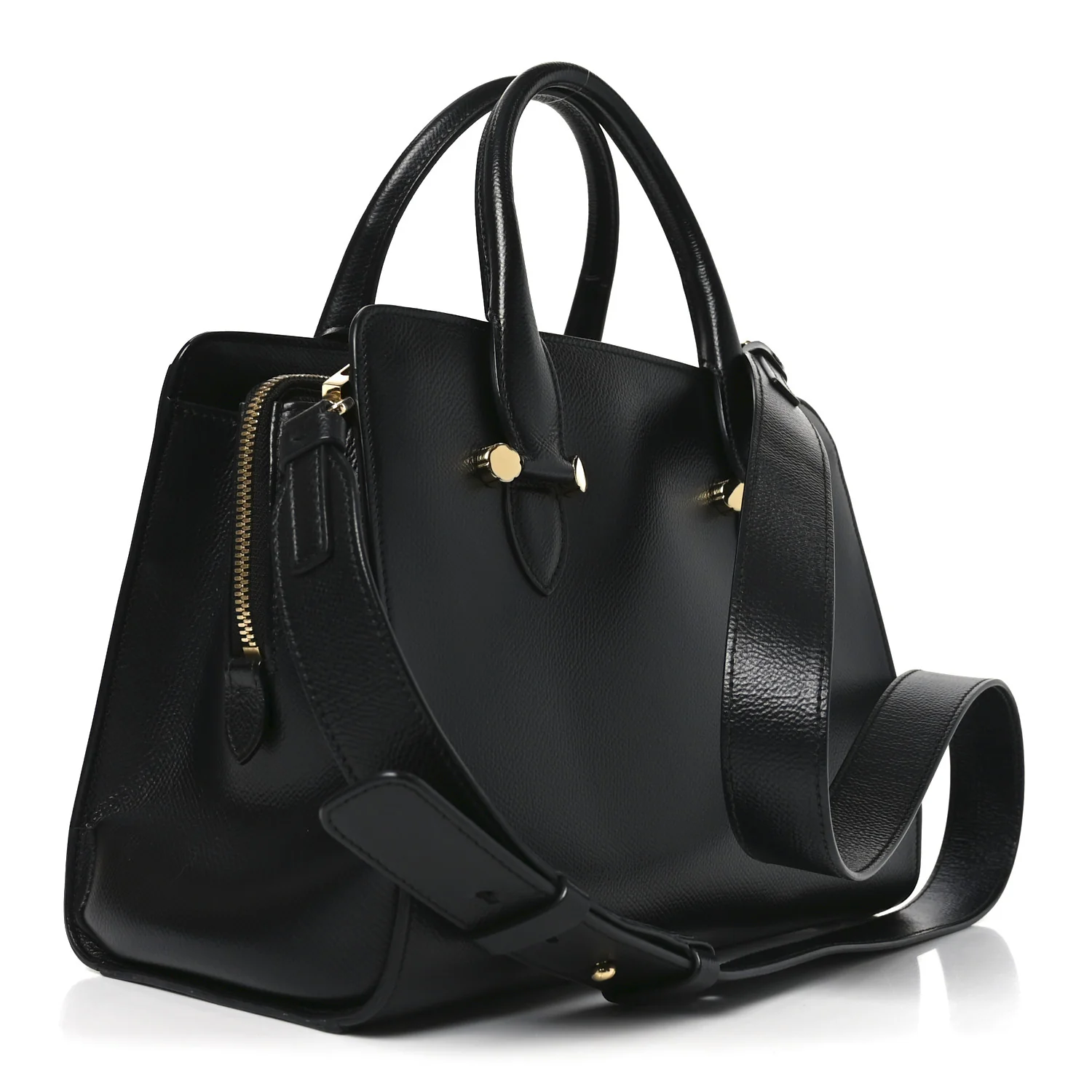 Hammered Calfskin Today Satchel Black - Image 3