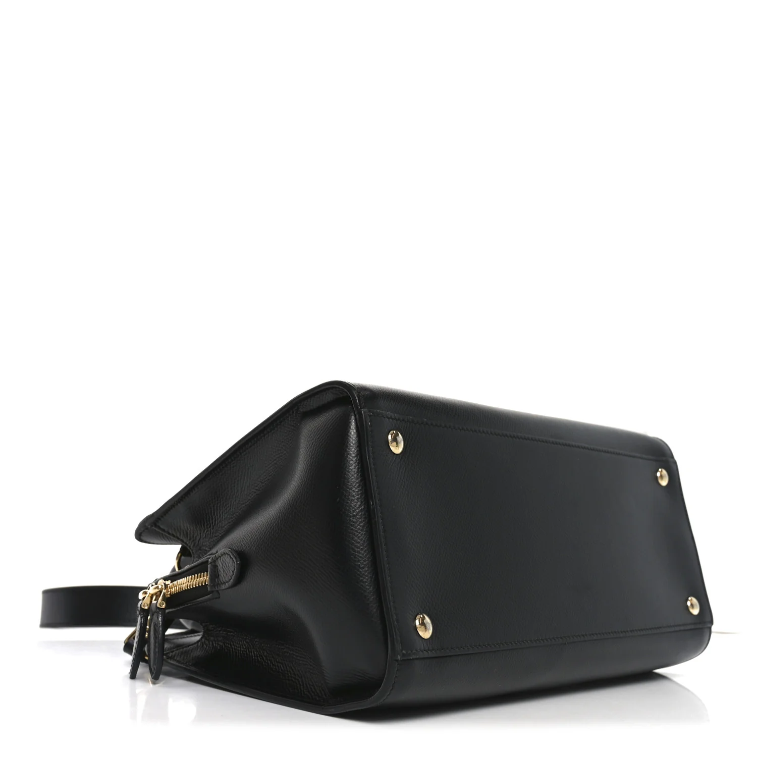 Hammered Calfskin Today Satchel Black - Image 4