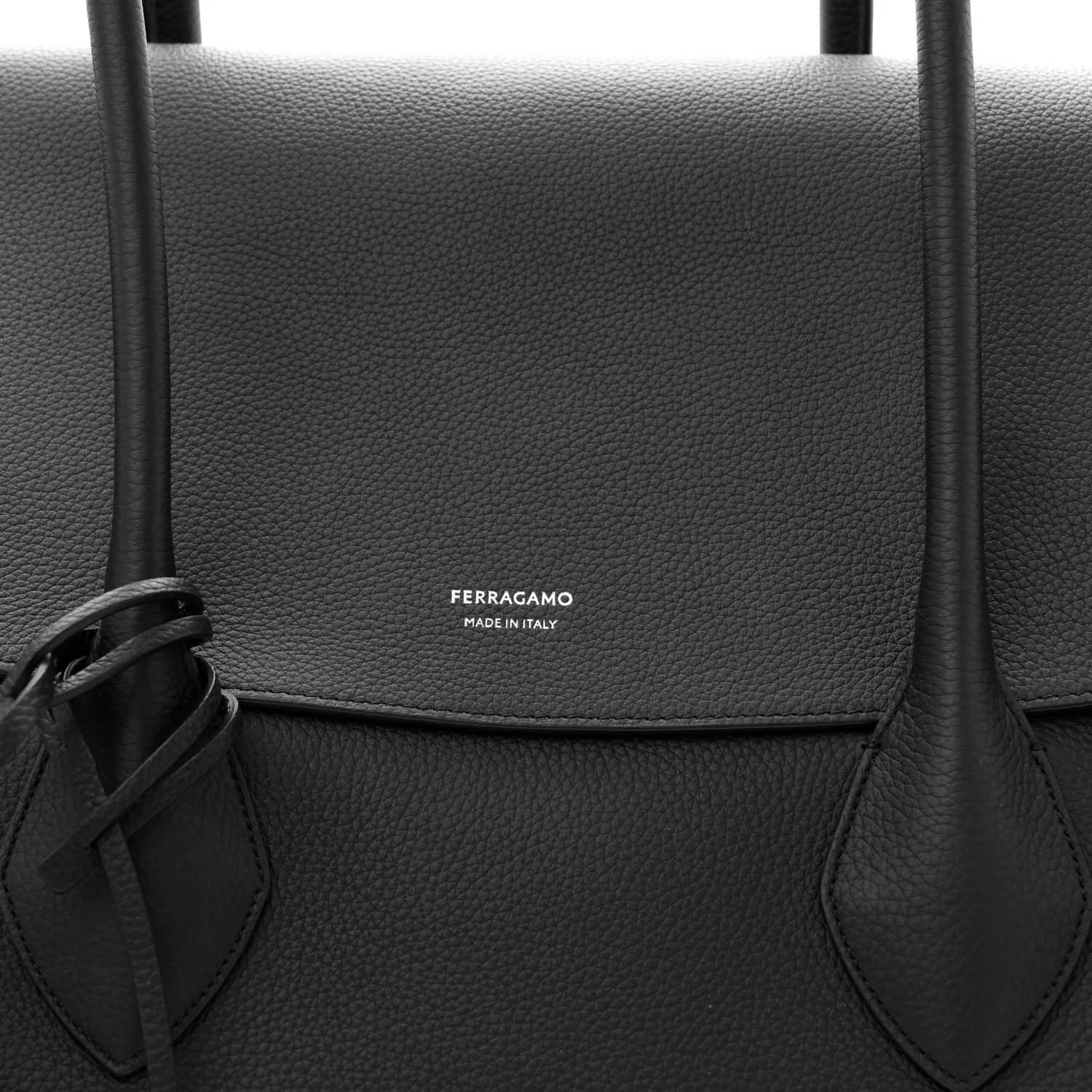 Hammered Calfskin XL East West Tote Bag Black - Image 8