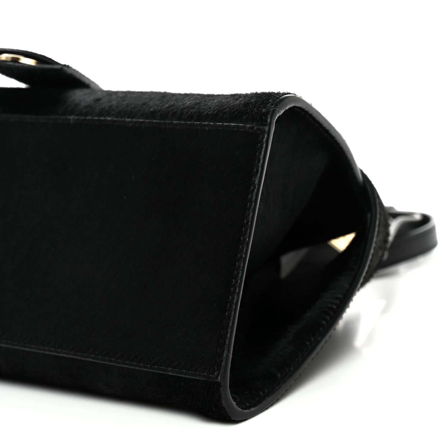 Pony Hair Mini Hug Bag Black - Image 9