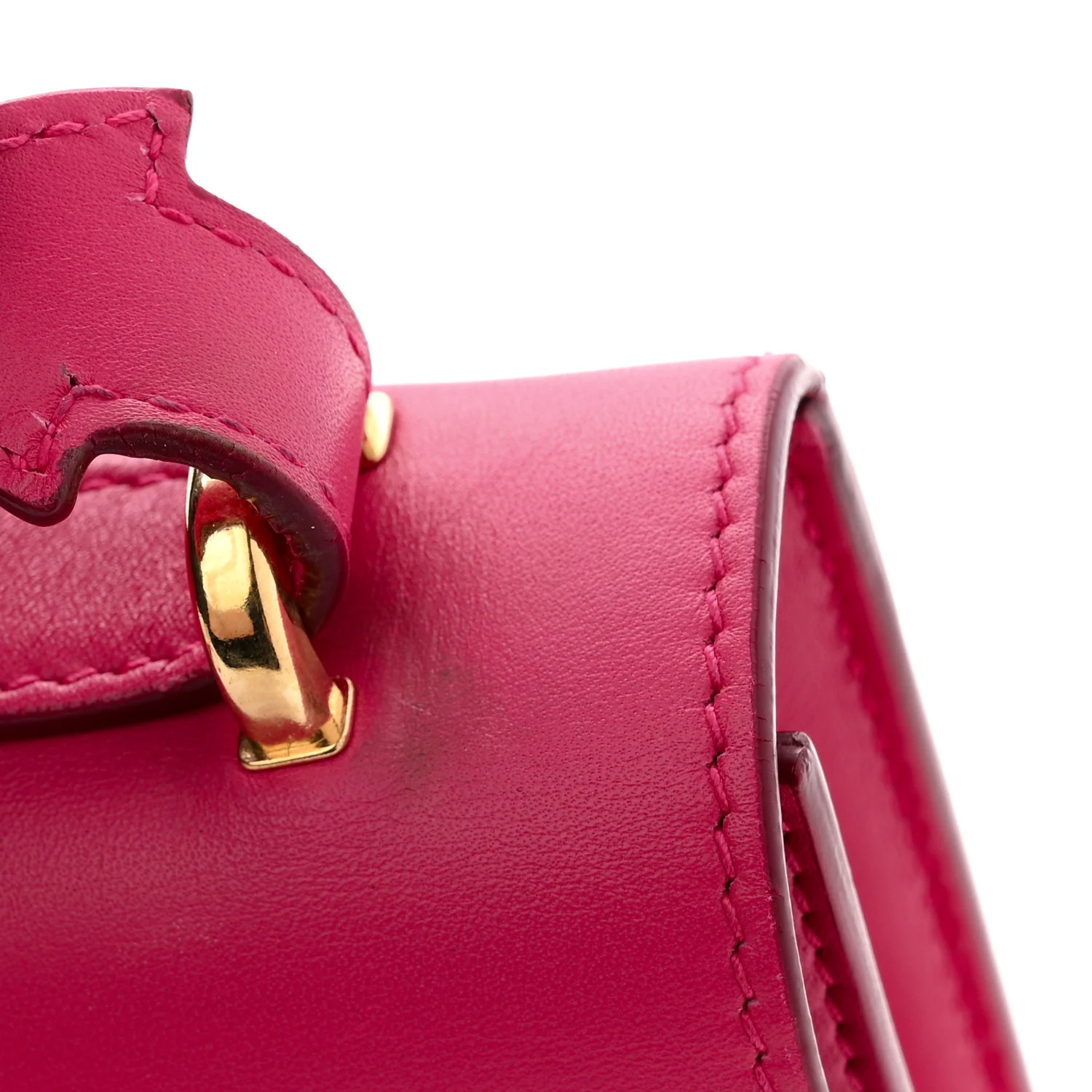 Smooth Calfskin Aileen Gancio Lock Shoulder Bag Pink - Image 12