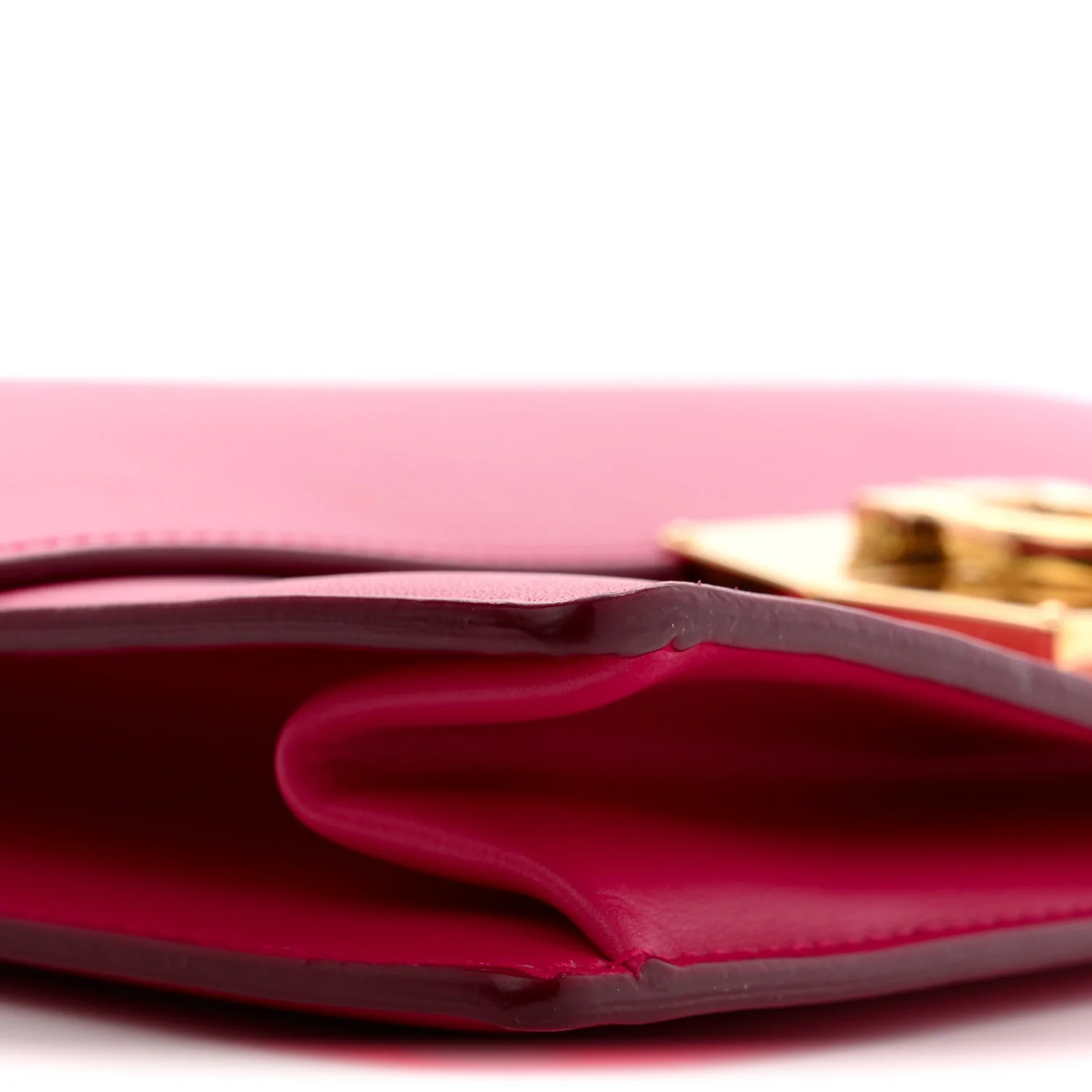 Smooth Calfskin Aileen Gancio Lock Shoulder Bag Pink - Image 8