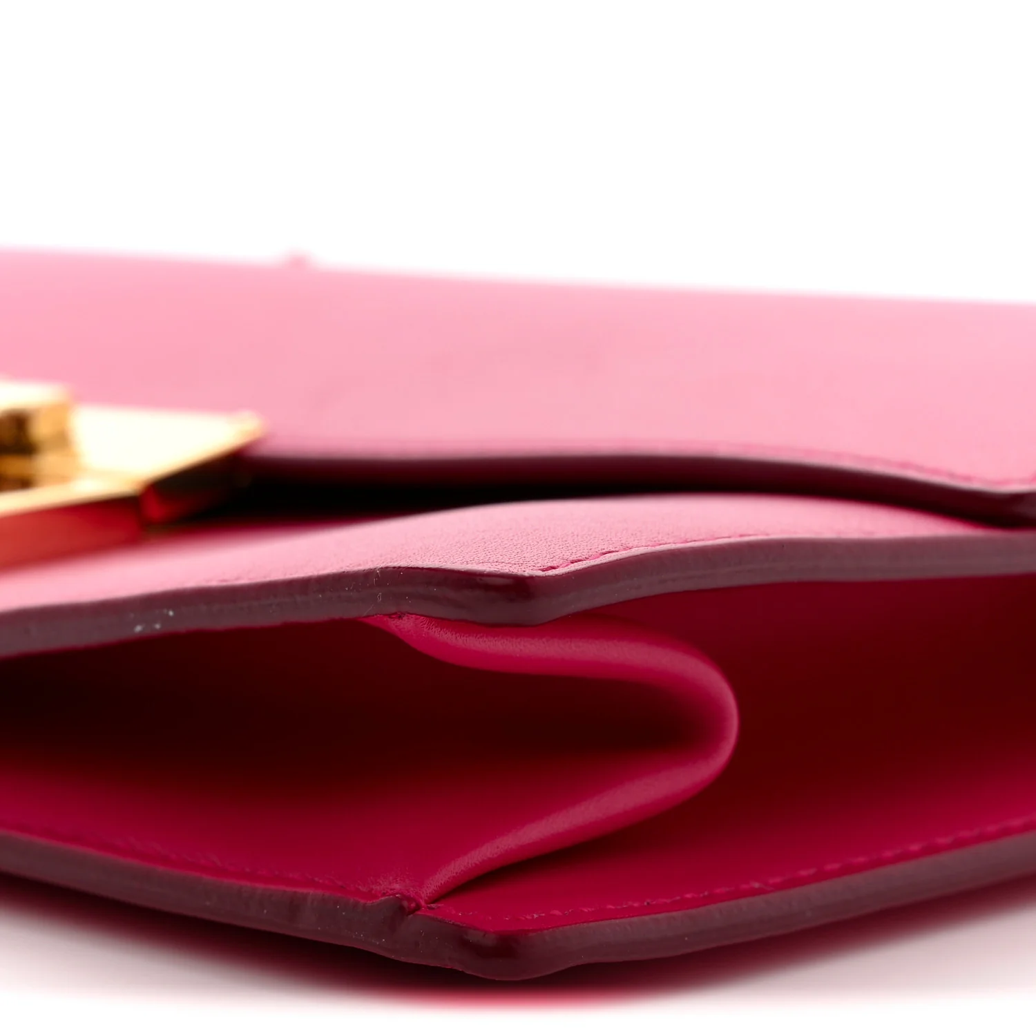 Smooth Calfskin Aileen Gancio Lock Shoulder Bag Pink - Image 9