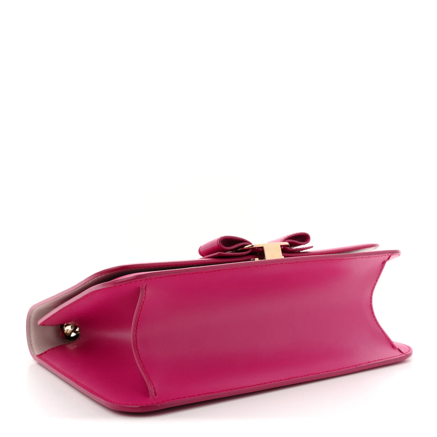 Smooth Calfskin Vara Bow Chain Flap Crossbody Begonia - Image 4