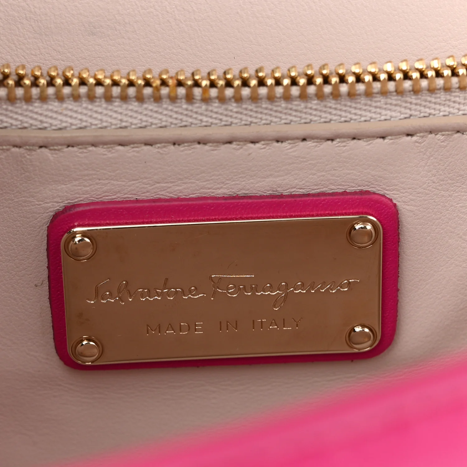 Smooth Calfskin Vara Bow Chain Flap Crossbody Begonia - Image 6